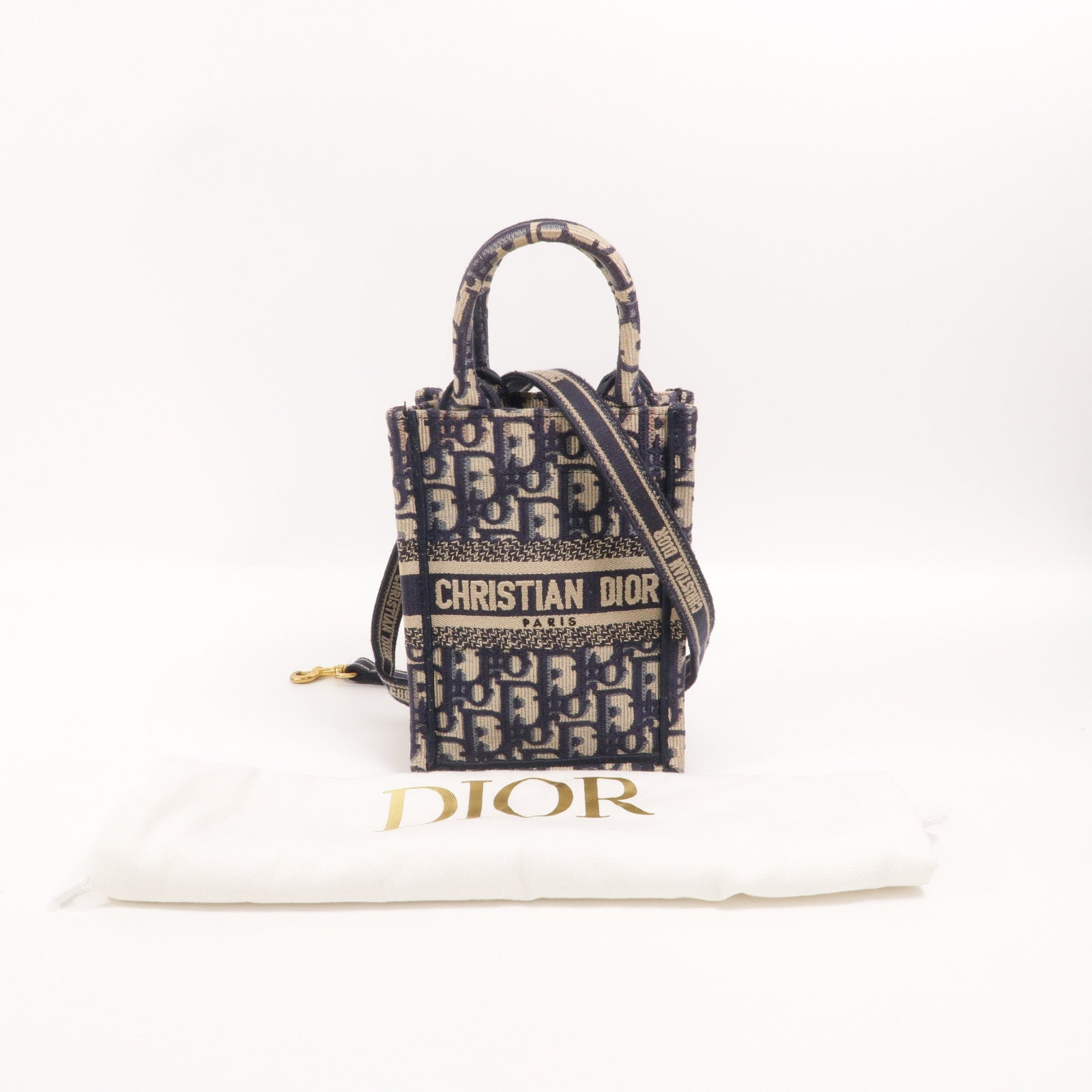 Dior 【激減優惠】帆布Book Tote Vertical Mini手挽肩背兩用袋