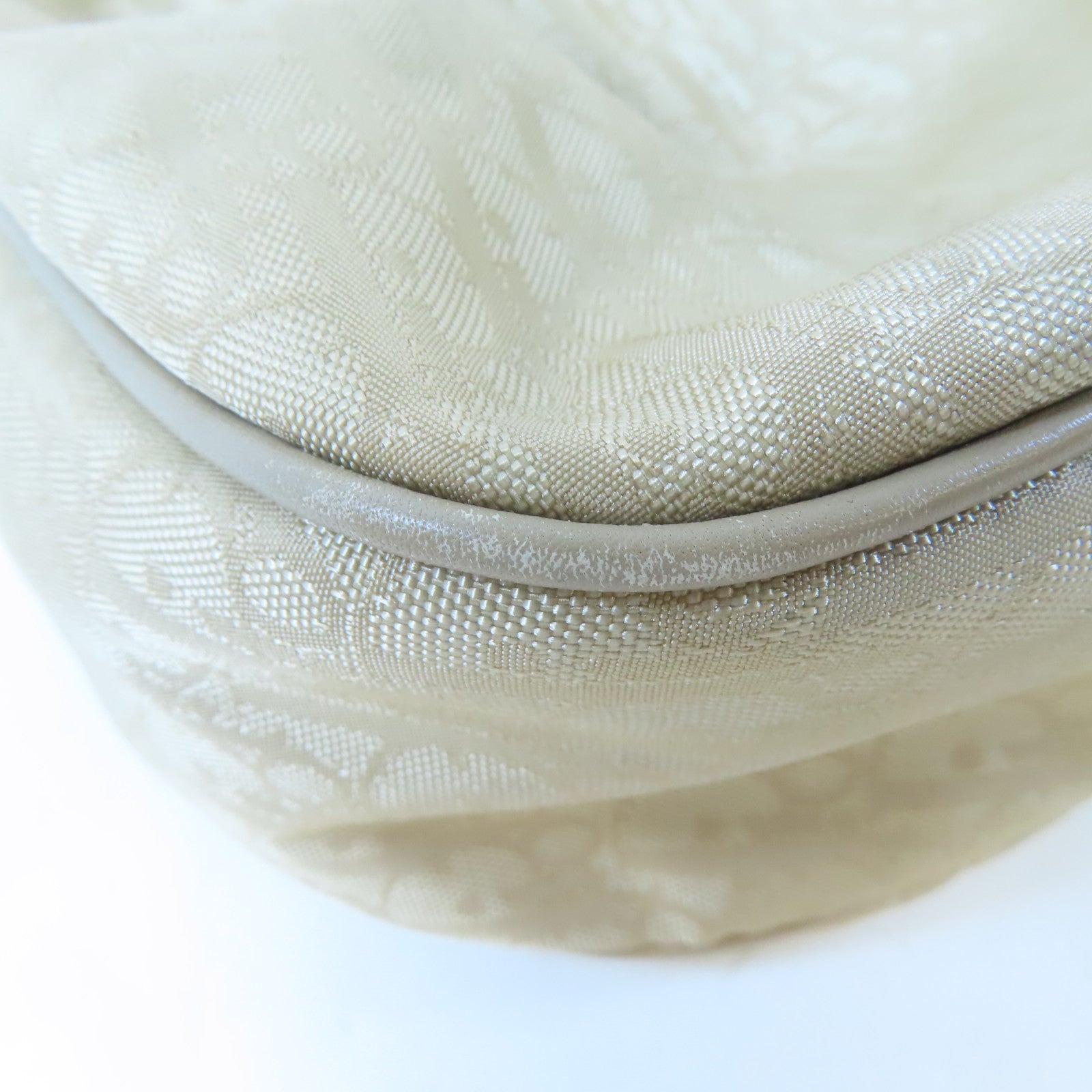 Dior 帆布Shoulder Bag銀扣肩背袋米色