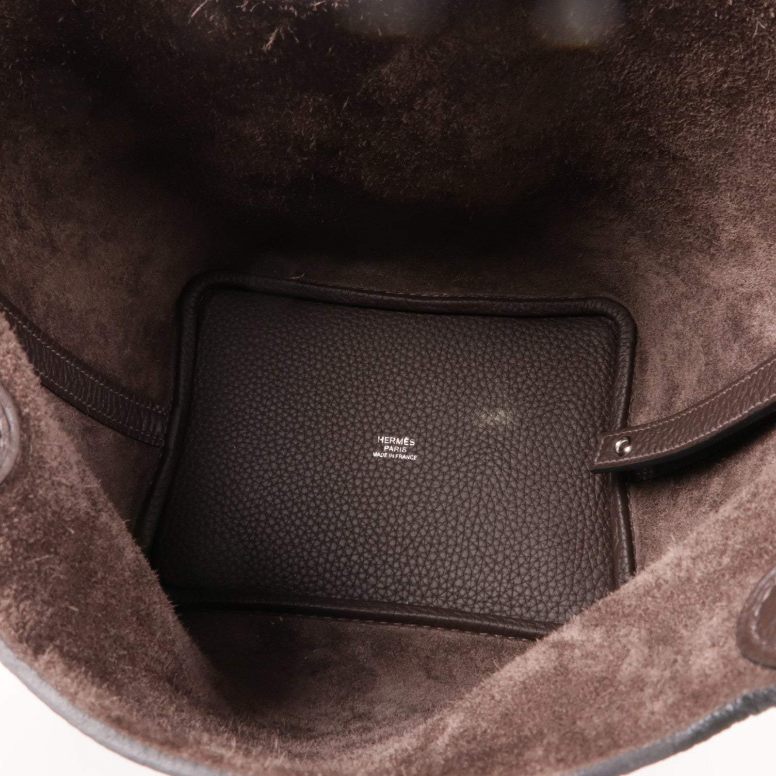 HERMES Clemence皮革Picotin PM手挽袋Macassar