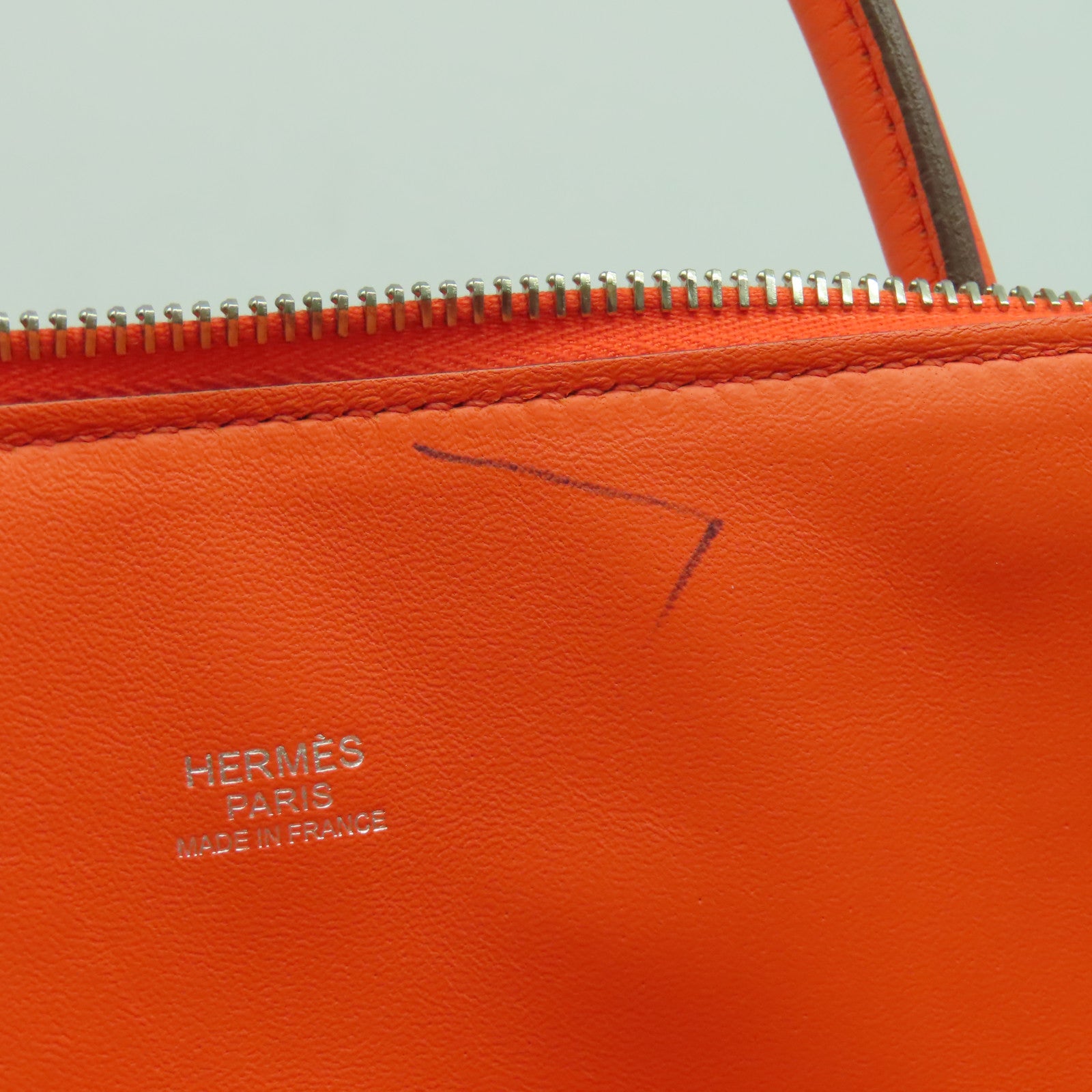 HERMES 【激減優惠】Clemence皮革Bolide 31銀扣手挽肩背兩用袋Orange Poppy火焰橙色