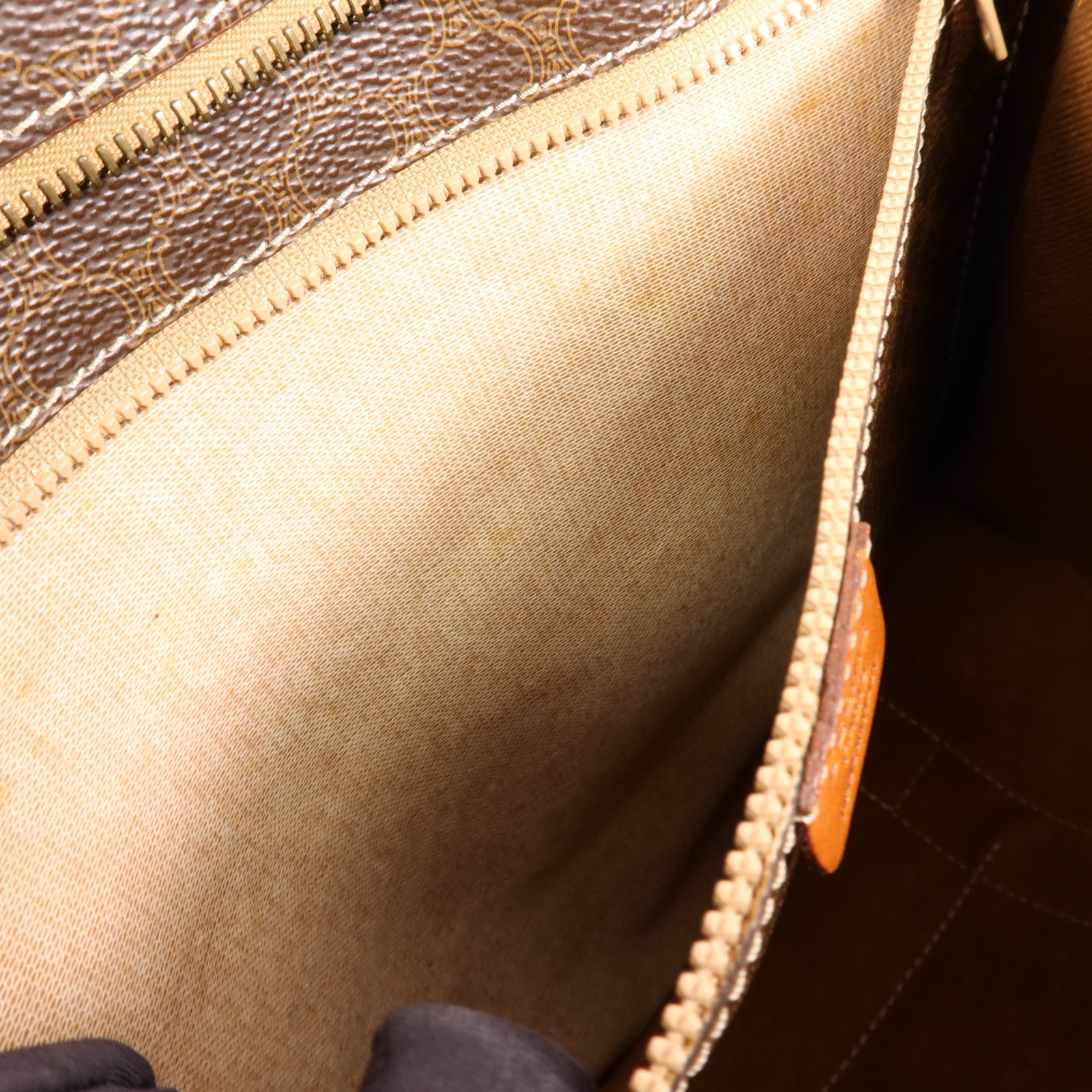 CELINE 塗層帆布Vintage Tote Bag金扣肩背袋