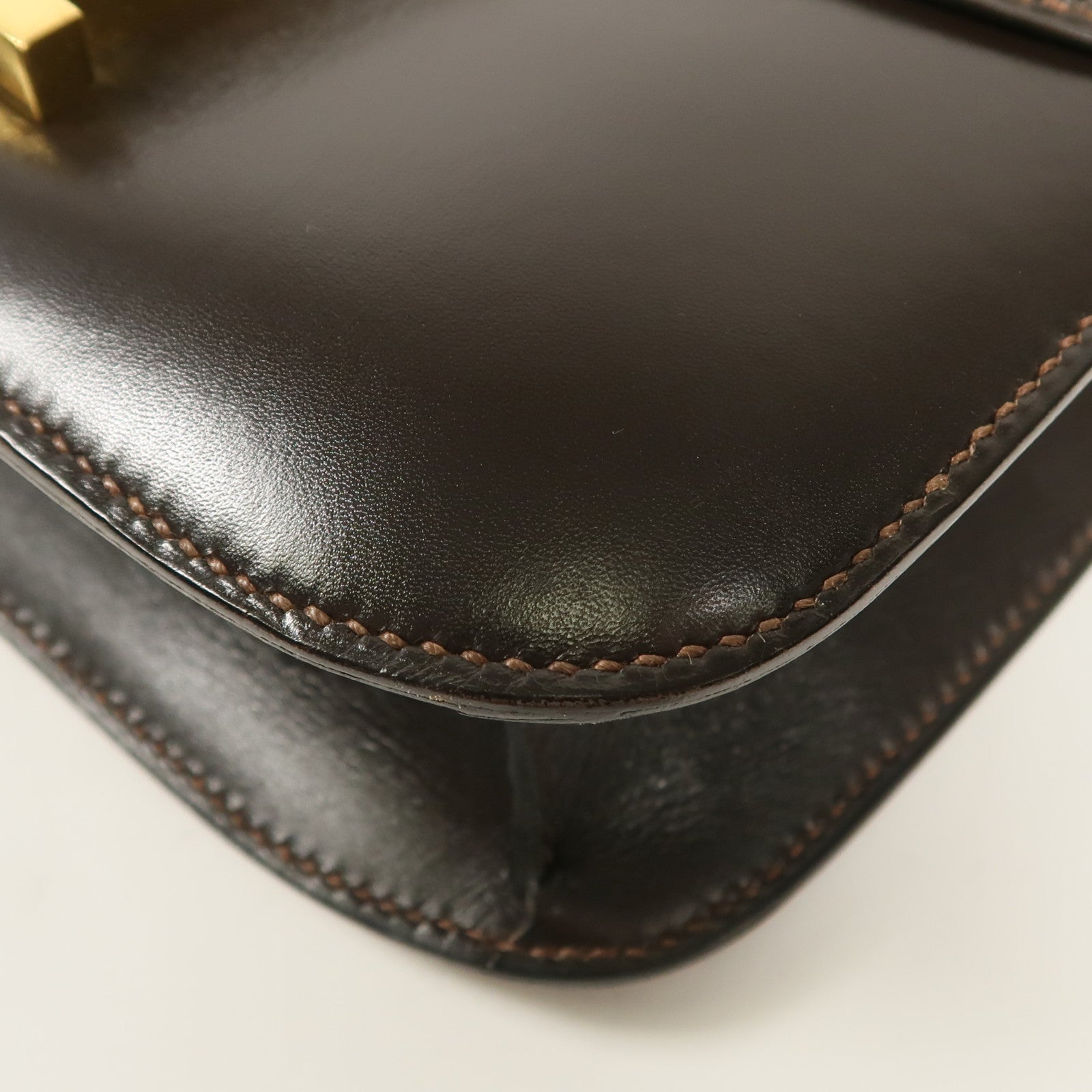 HERMES Box Calf皮革Constance 23金扣肩背袋