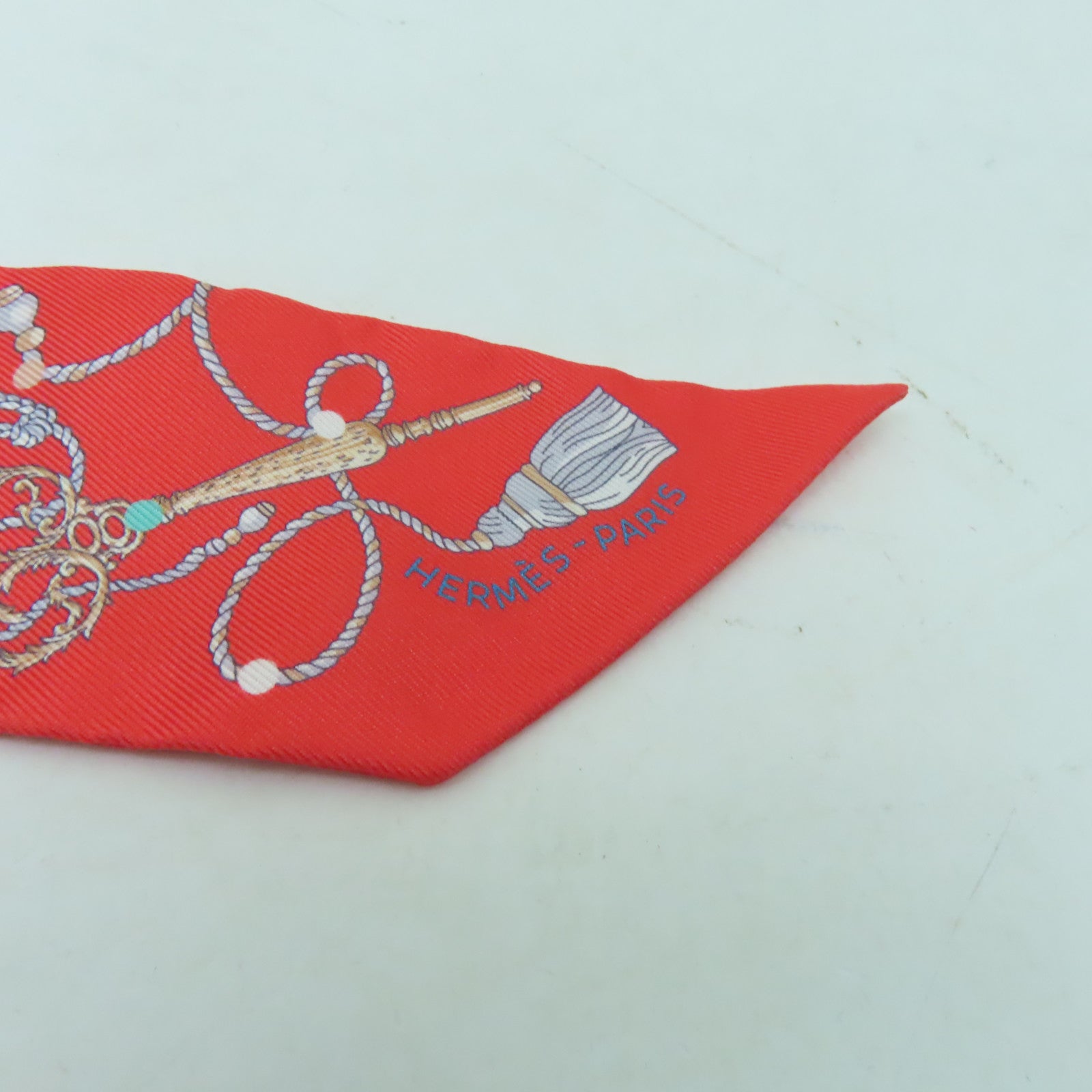 HERMES 【激減優惠】絲質Twilly絲巾/粉紅色/彩色