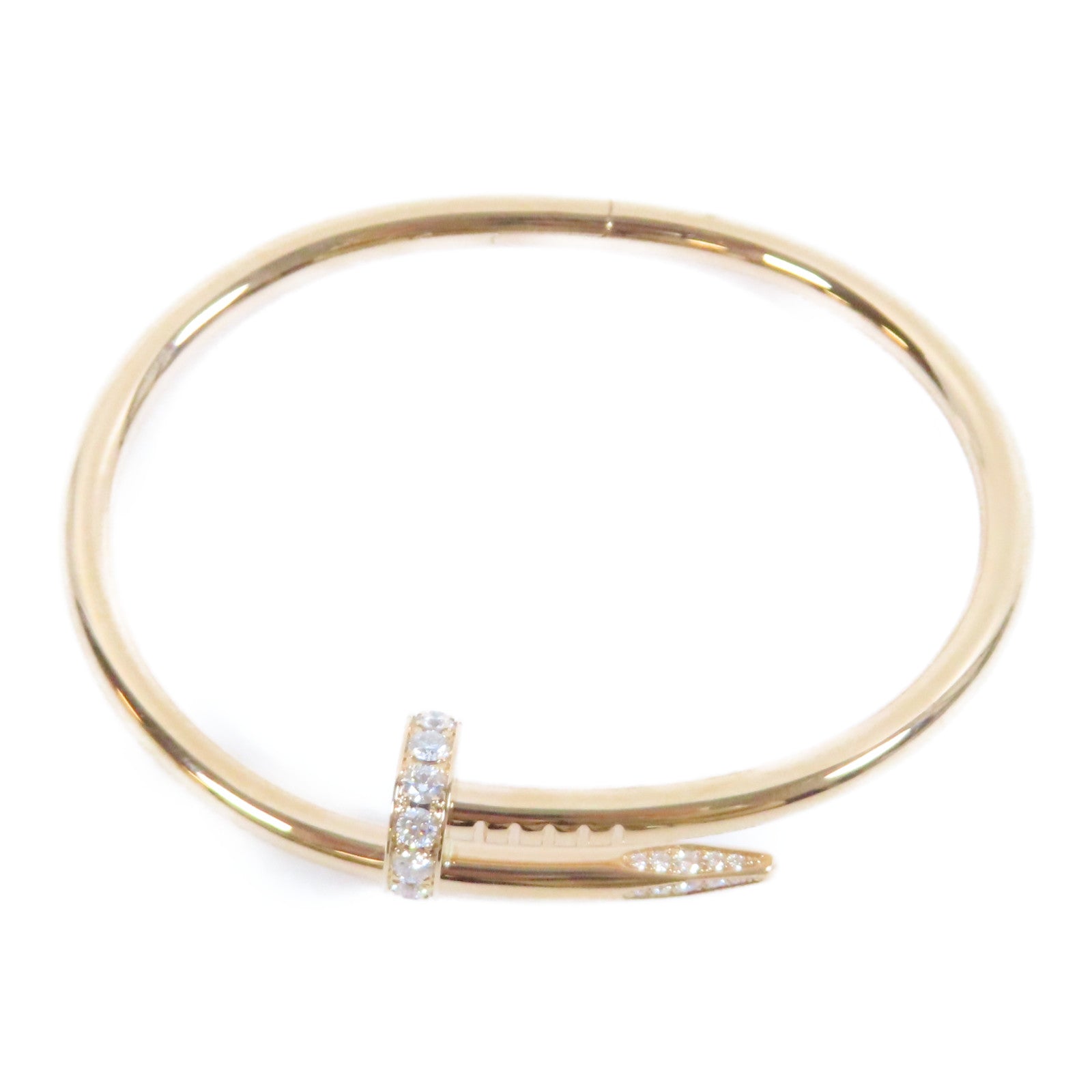 CARTIER 【激減優惠】18K玫瑰金Juste Un Clou Bracelet鑽石手鐲Cartier#15