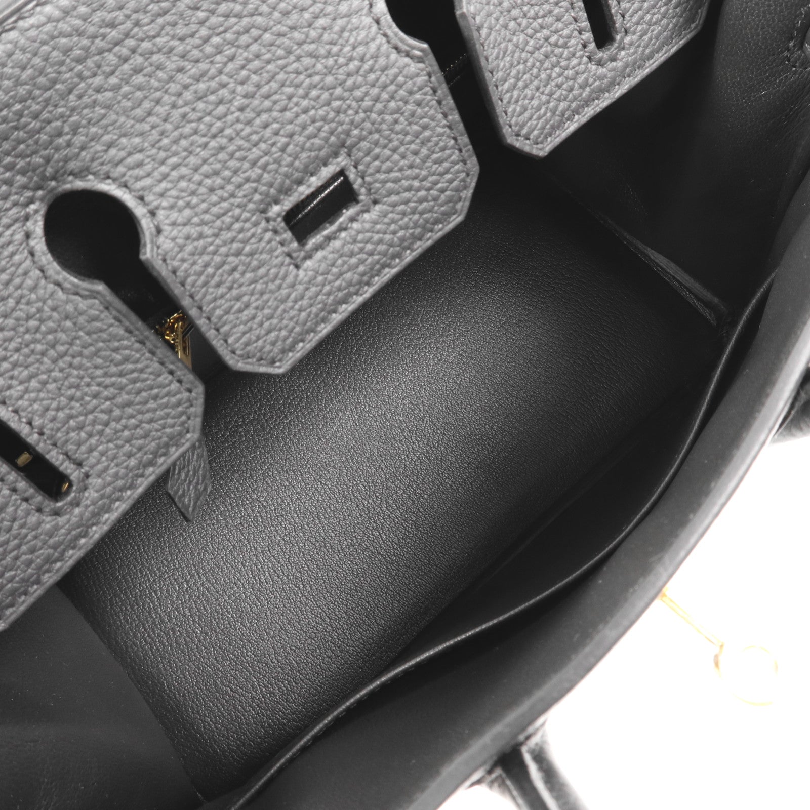 HERMES Togo皮革Birkin 25金扣手挽袋Plomb