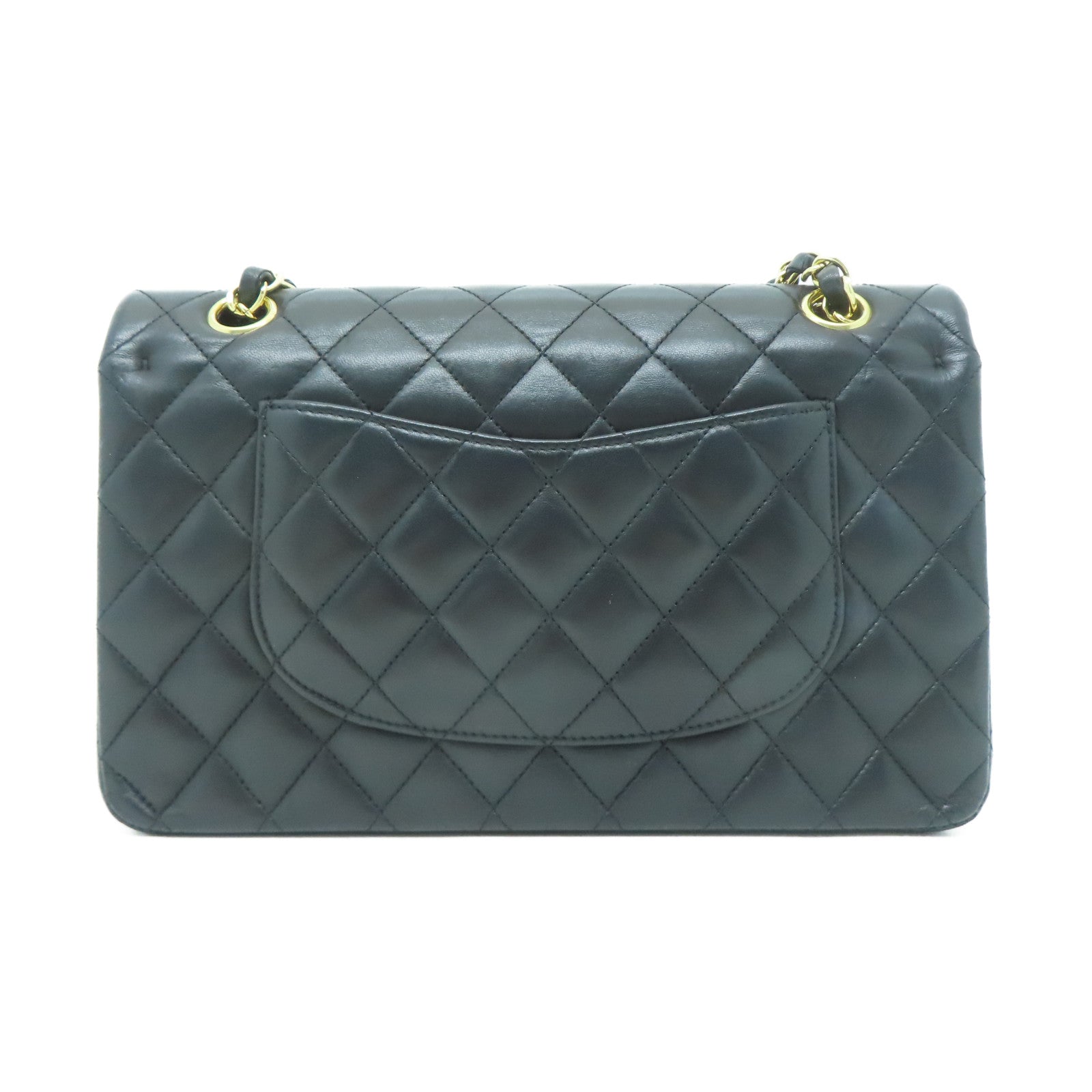 CHANEL 【激減優惠】菱格羊皮皮革Classic 25金扣鏈帶肩背袋黑色