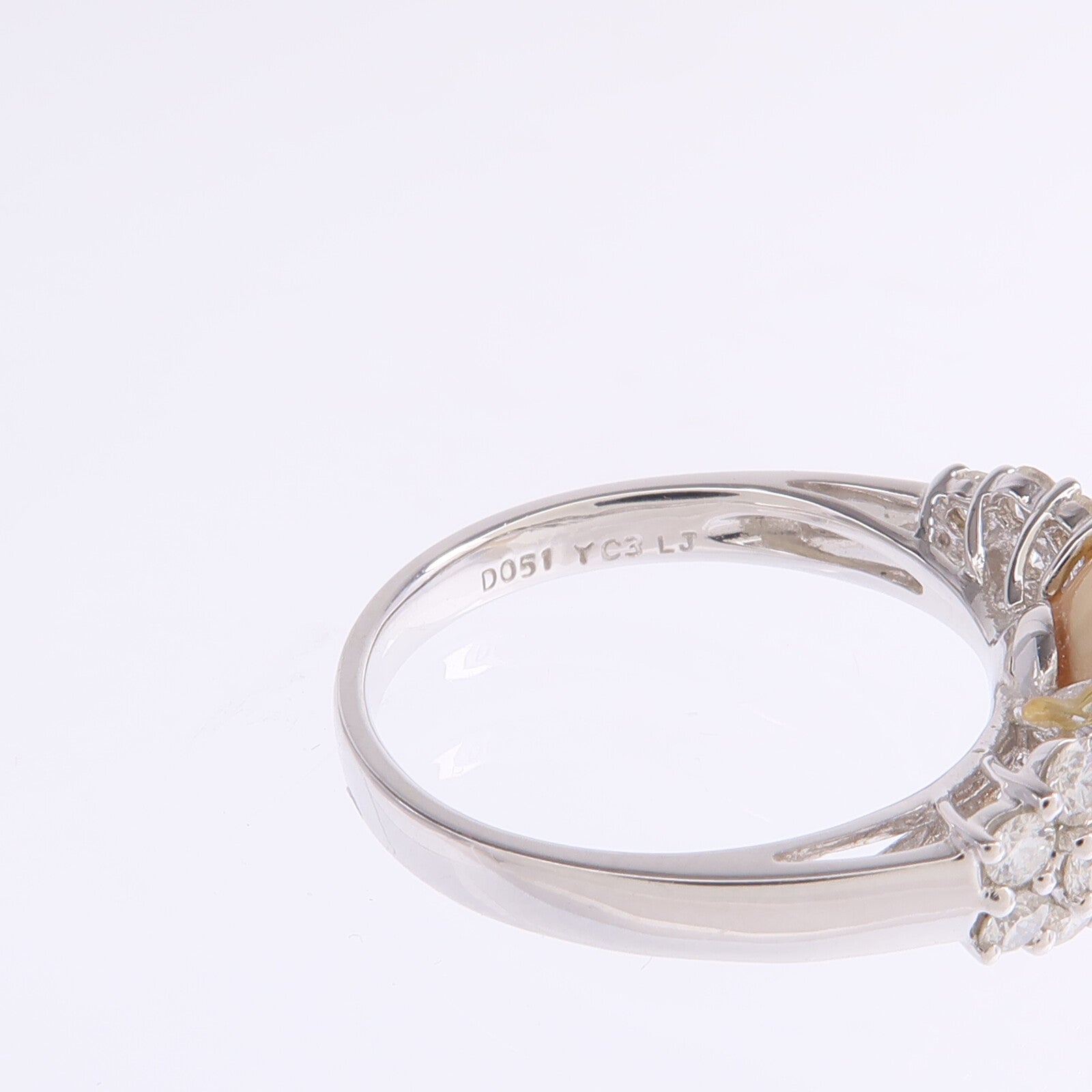 JEWELRY 【激減優惠】18K白金Pearl Diamond Ring珍珠/鑽石戒指US#5.5