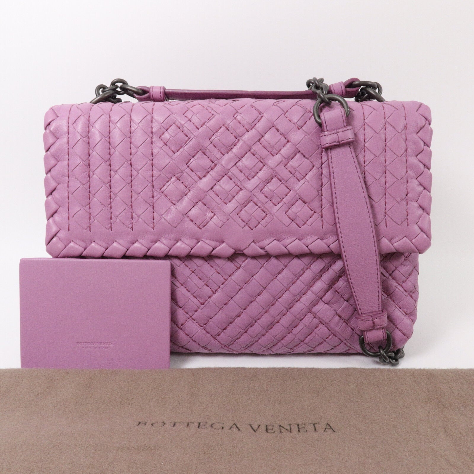 BOTTEGA VENETA 牛皮皮革Shoulder Bag鏈帶肩背袋