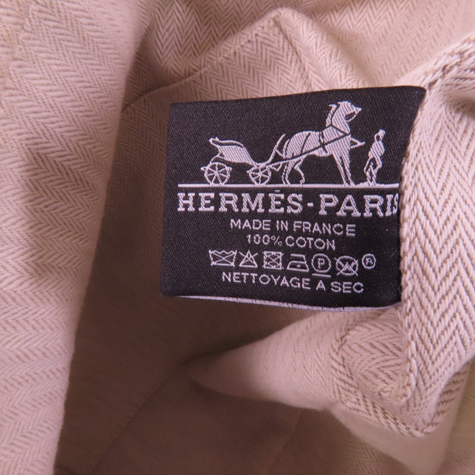 HERMES 帆布Bride A Brac GM銀扣手挽袋