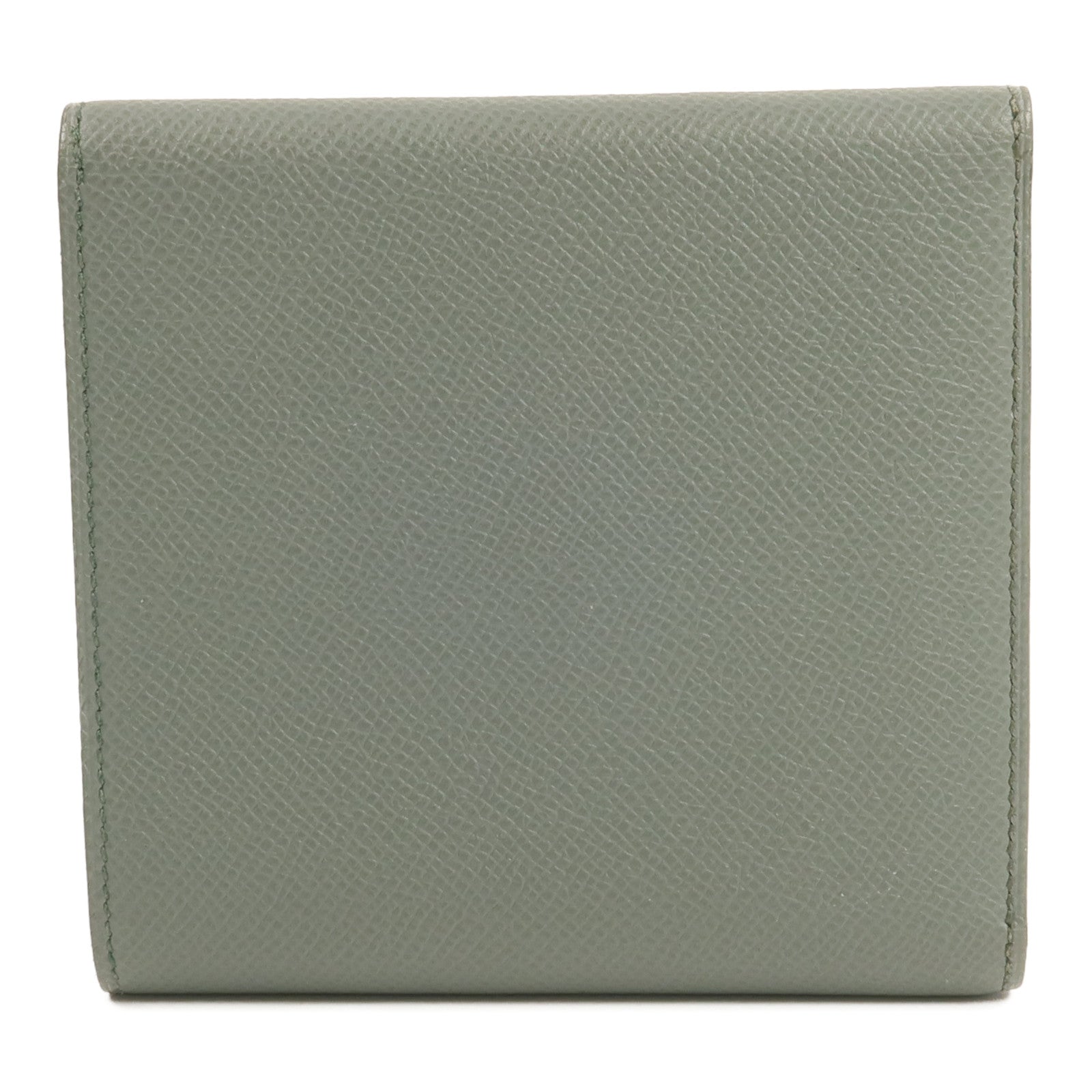HERMES Epsom皮革Clic 12錢包Vert Amande