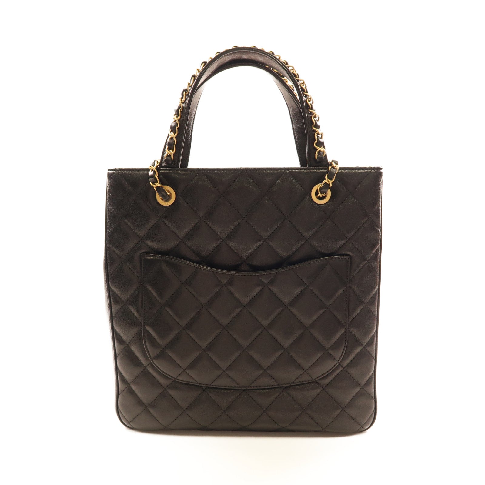 CHANEL 牛皮皮革2 Way Bag金扣鏈帶手挽肩背兩用袋