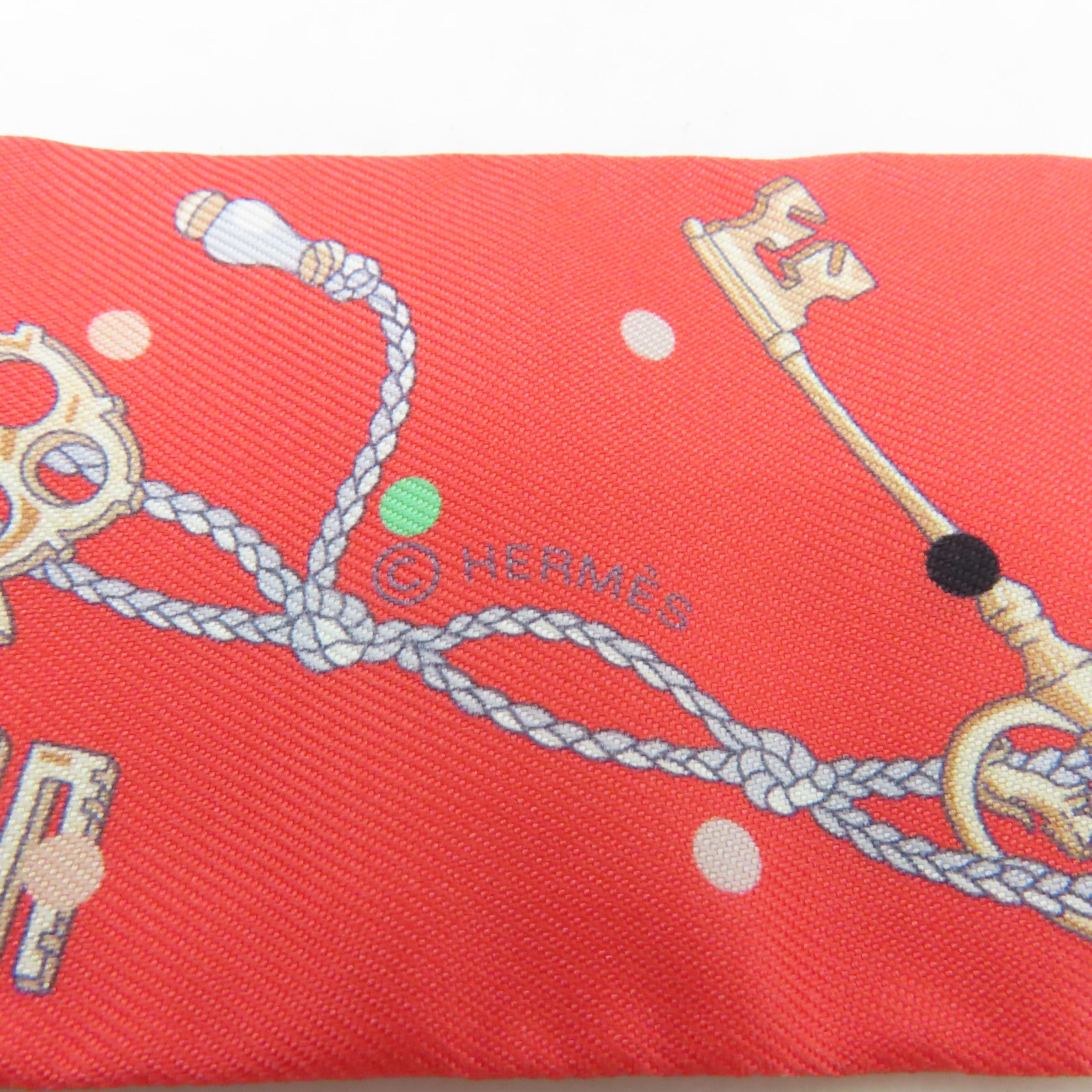 HERMES 【激減優惠】絲質Twilly絲巾/粉紅色/彩色