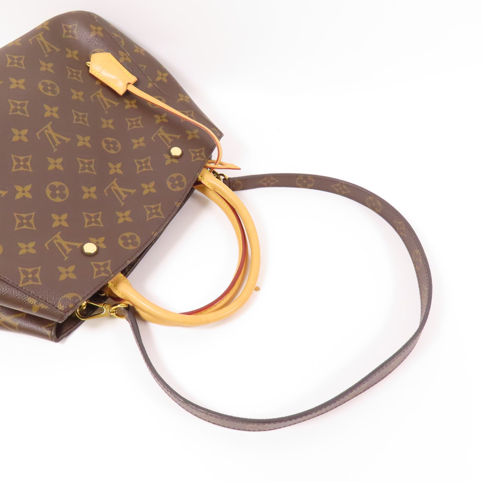 LOUIS VUITTON Monogram Montaigne MM金扣手挽肩背兩用袋