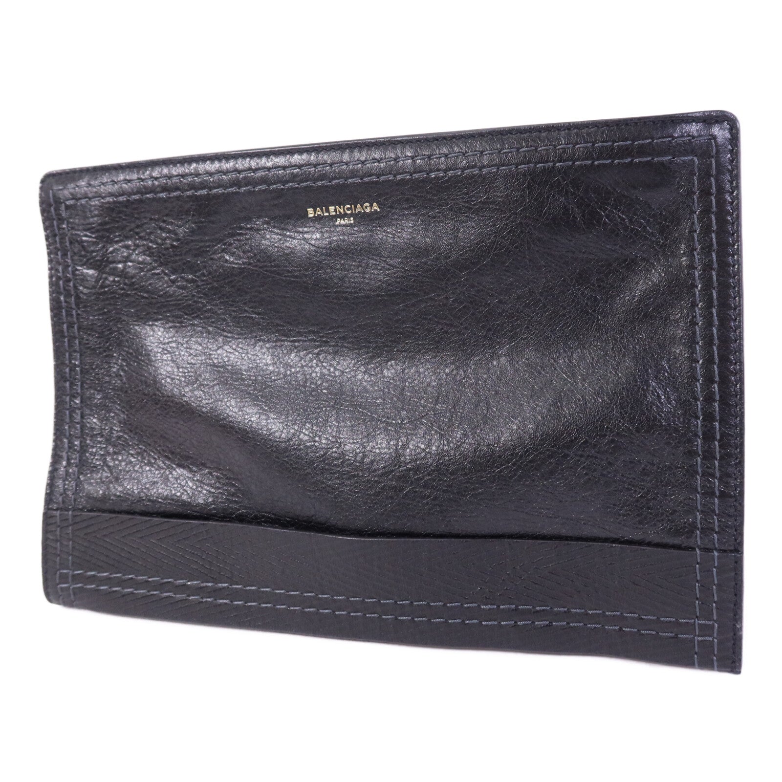 BALENCIAGA 牛皮皮革Clutch金扣手提包
