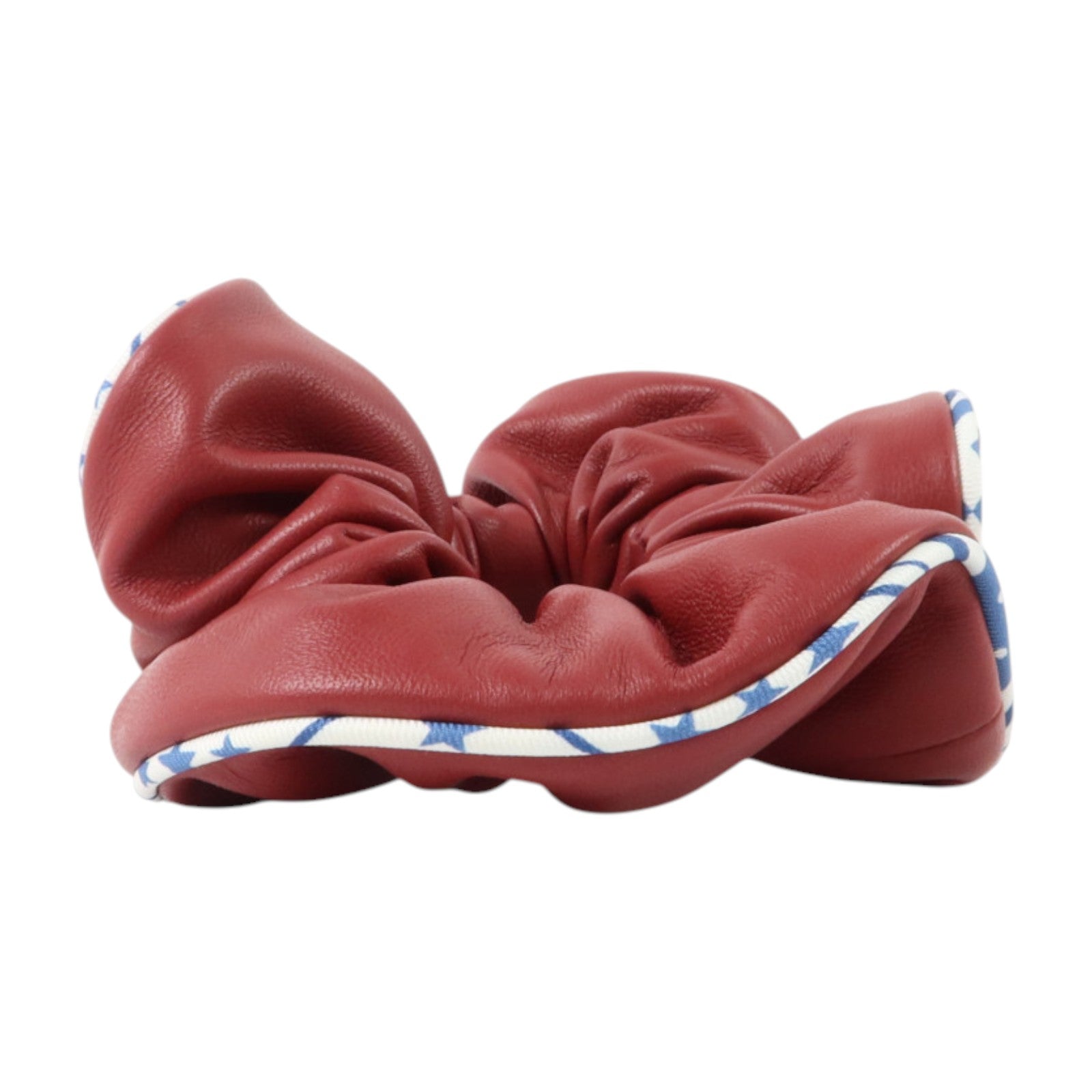 HERMES 羊皮皮革/絲質Hair Scrunchie髮圈