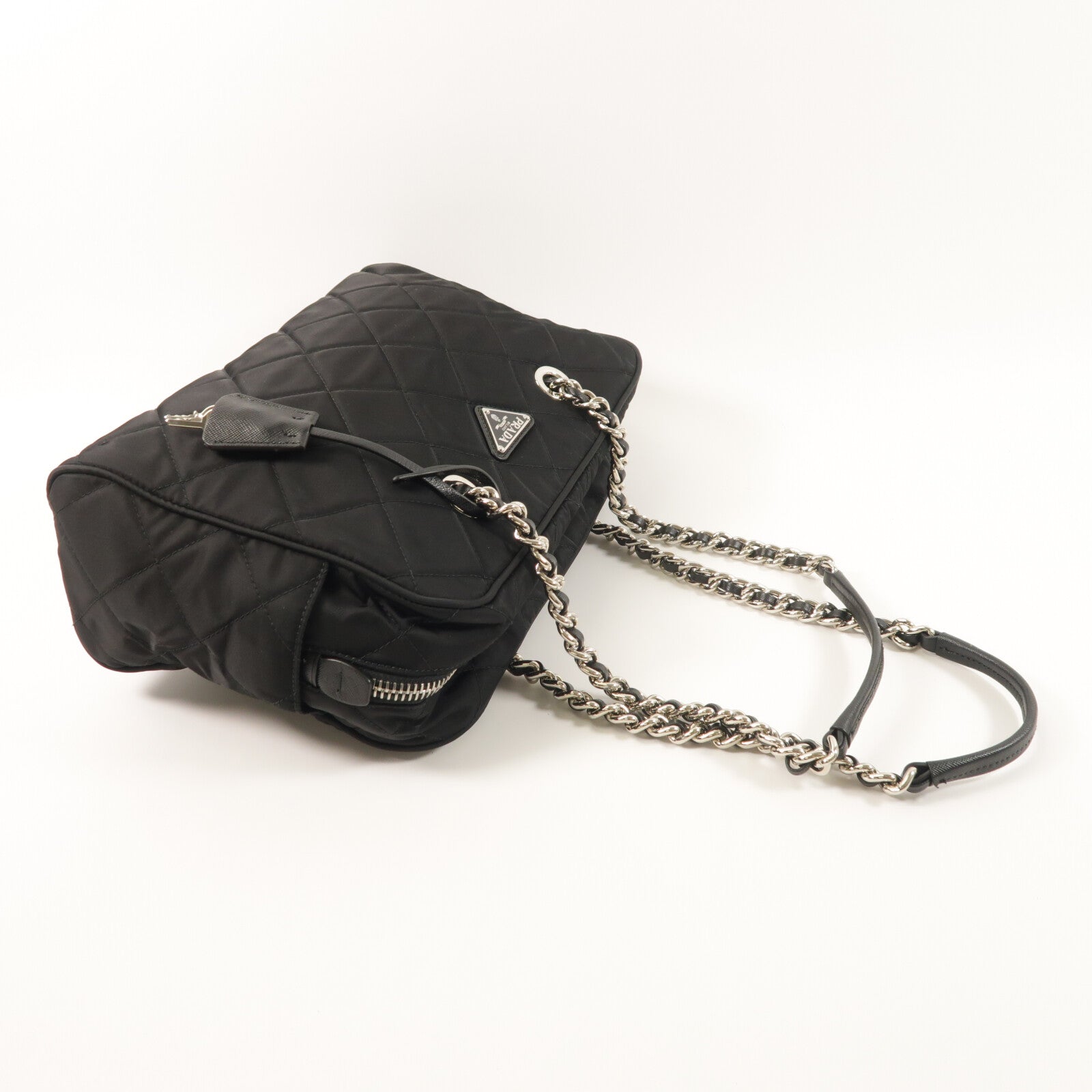 PRADA 尼龍Chain Shoulder鏈帶肩背袋