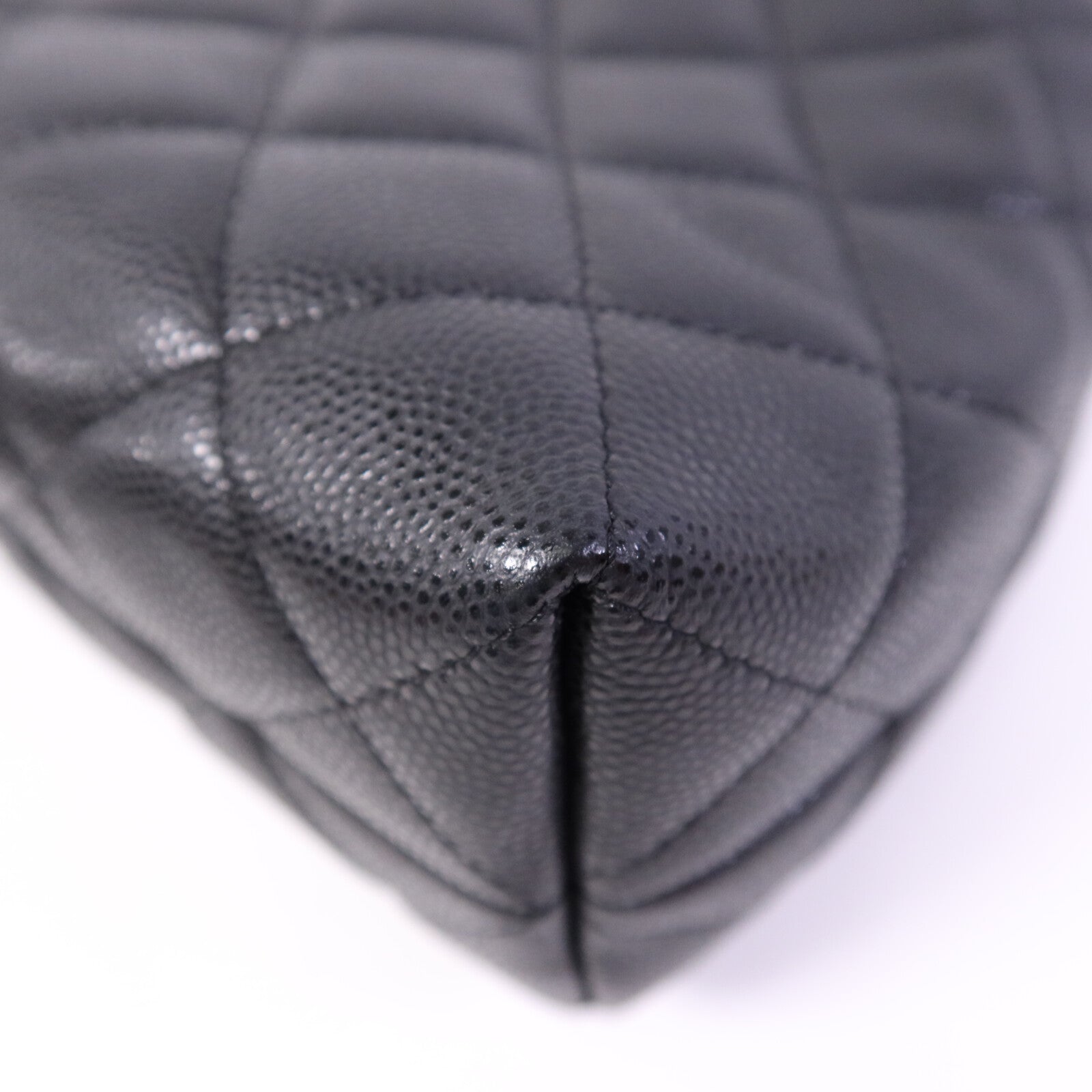 CHANEL 牛皮皮革Chain Shoulder Bag金扣鏈帶手挽肩背兩用袋