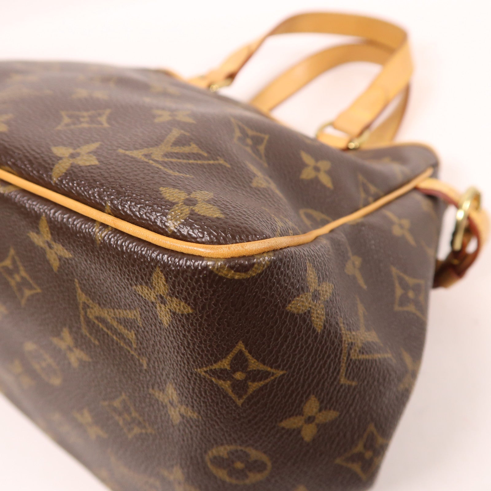 LOUIS VUITTON Monogram Batignolles金扣手挽袋棕色