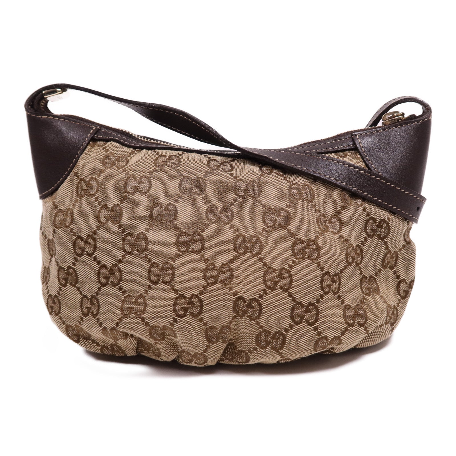 GUCCI 帆布Shoulder Pouch金扣肩背袋