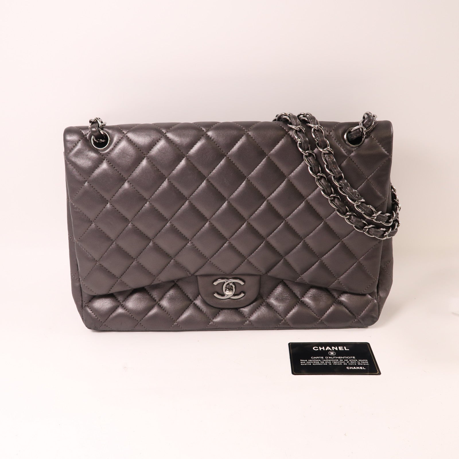CHANEL CC SHW Large Classic Chain Shoulder Bag A58600 Leather
