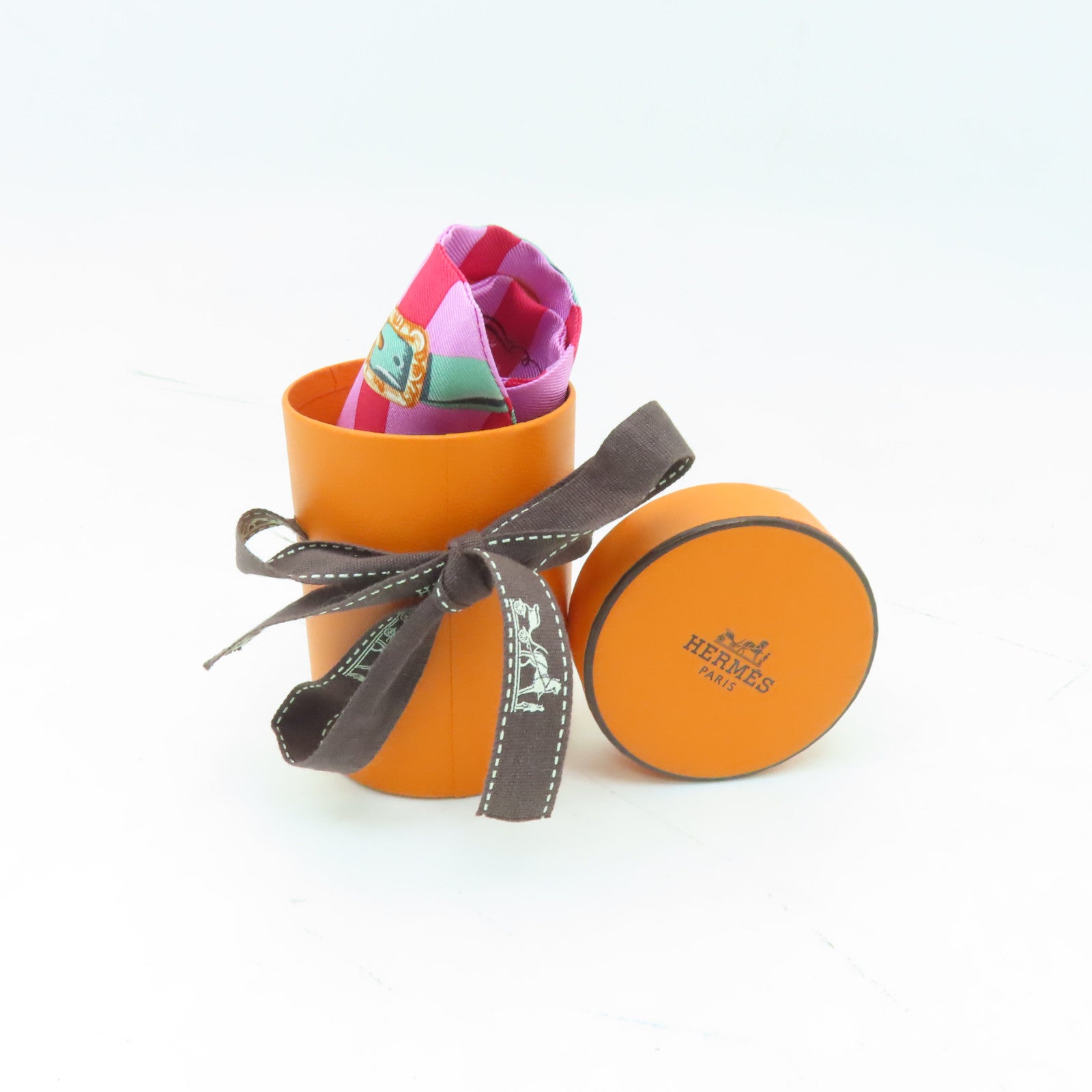 HERMES 【激減優惠】絲質Twilly絲巾紫色/彩色