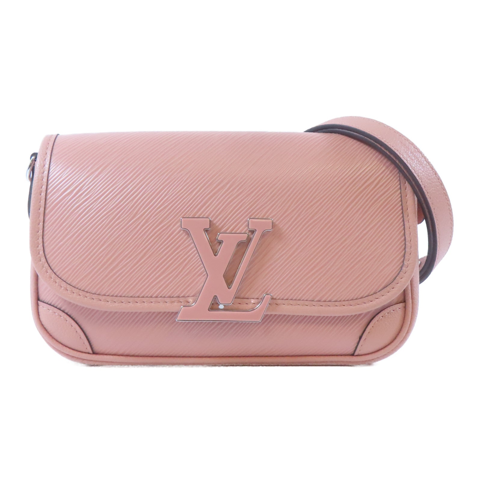 LOUIS VUITTON EPI Buci銀扣肩背袋粉紅色