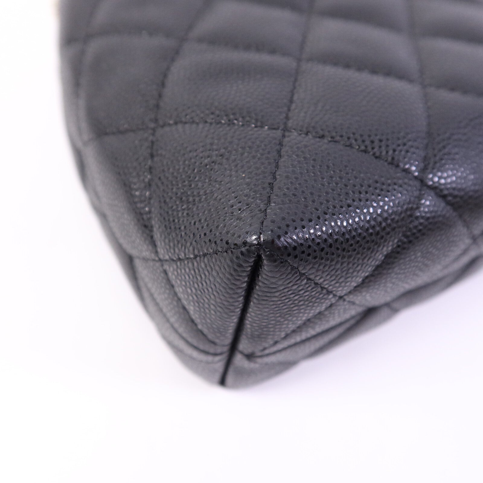 CHANEL 牛皮皮革Chain Shoulder Bag金扣鏈帶手挽肩背兩用袋