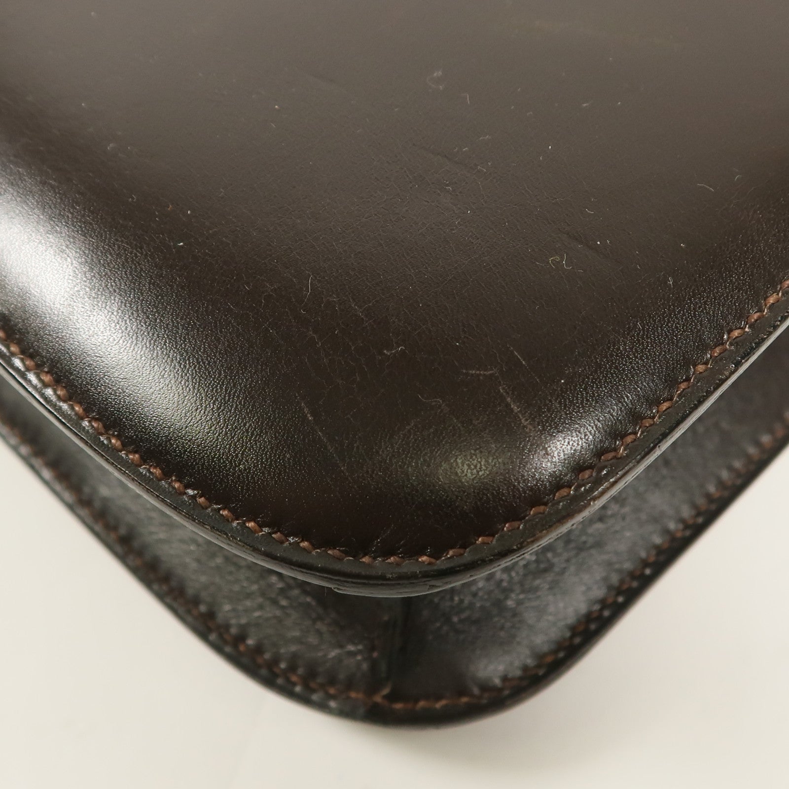 HERMES Box Calf皮革Constance 23金扣肩背袋