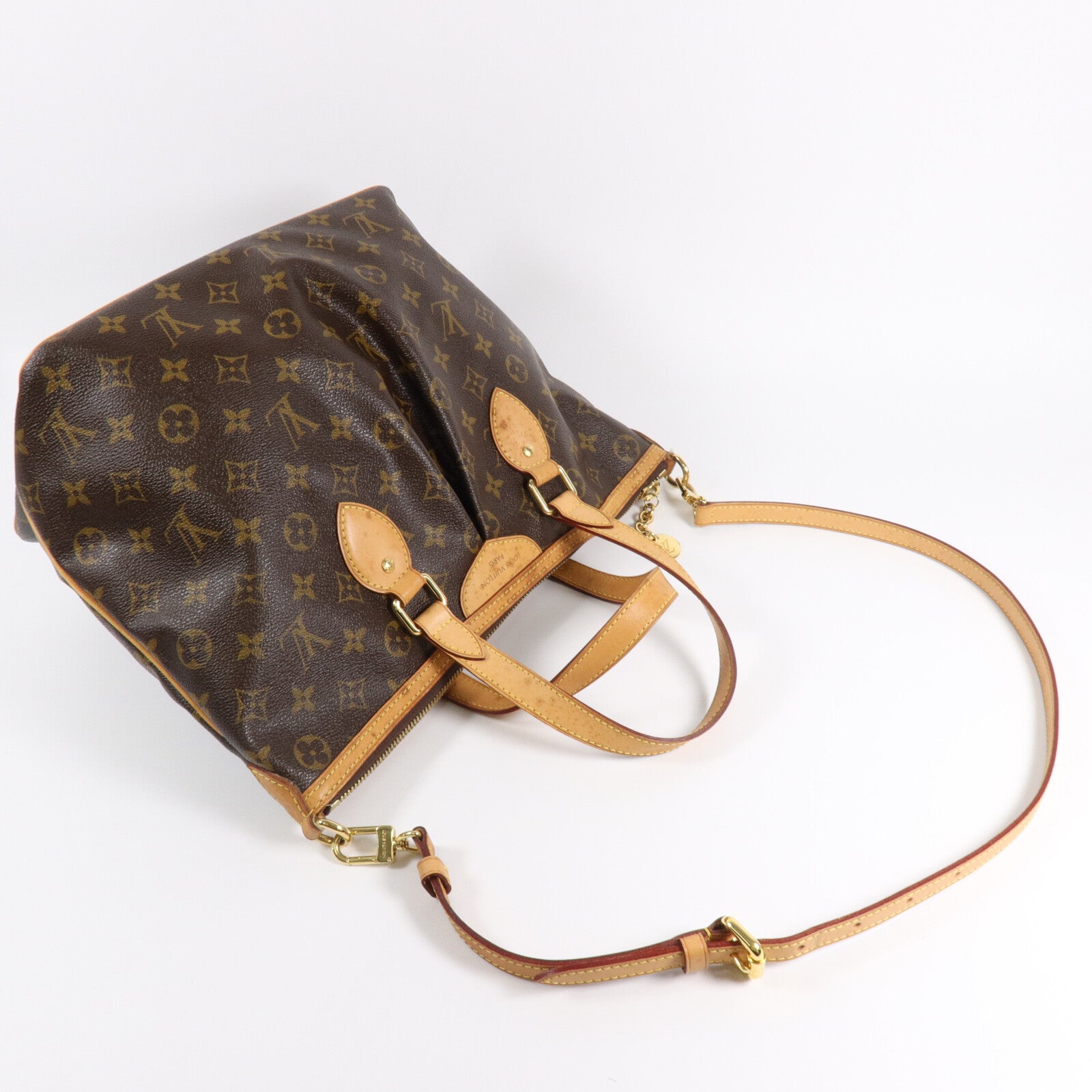 LOUIS VUITTON Monogram Palermo GM手挽肩背兩用袋棕色