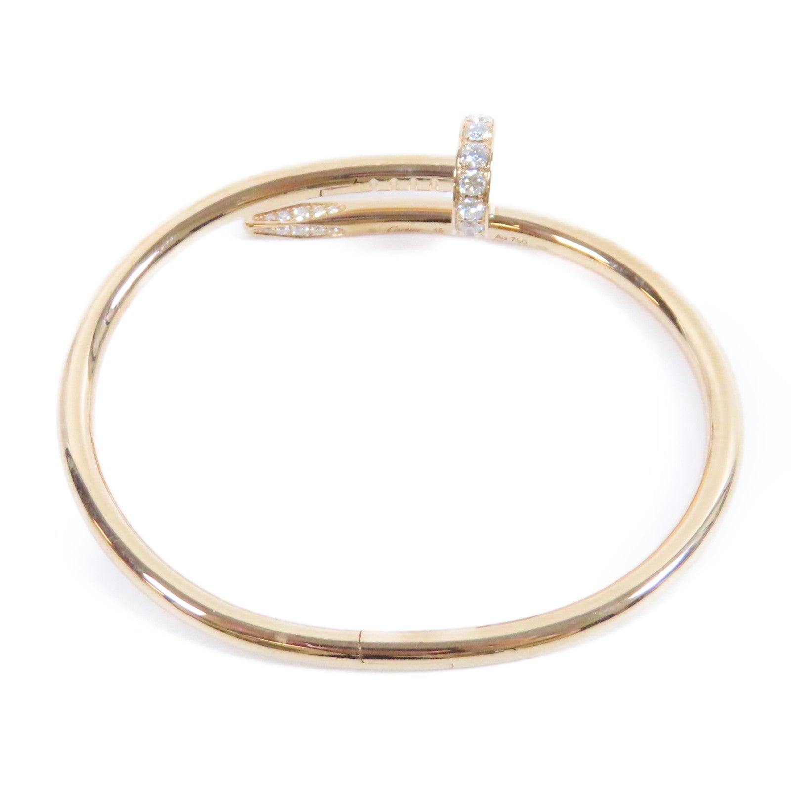 CARTIER 【激減優惠】18K玫瑰金Juste Un Clou Bracelet鑽石手鐲Cartier#15