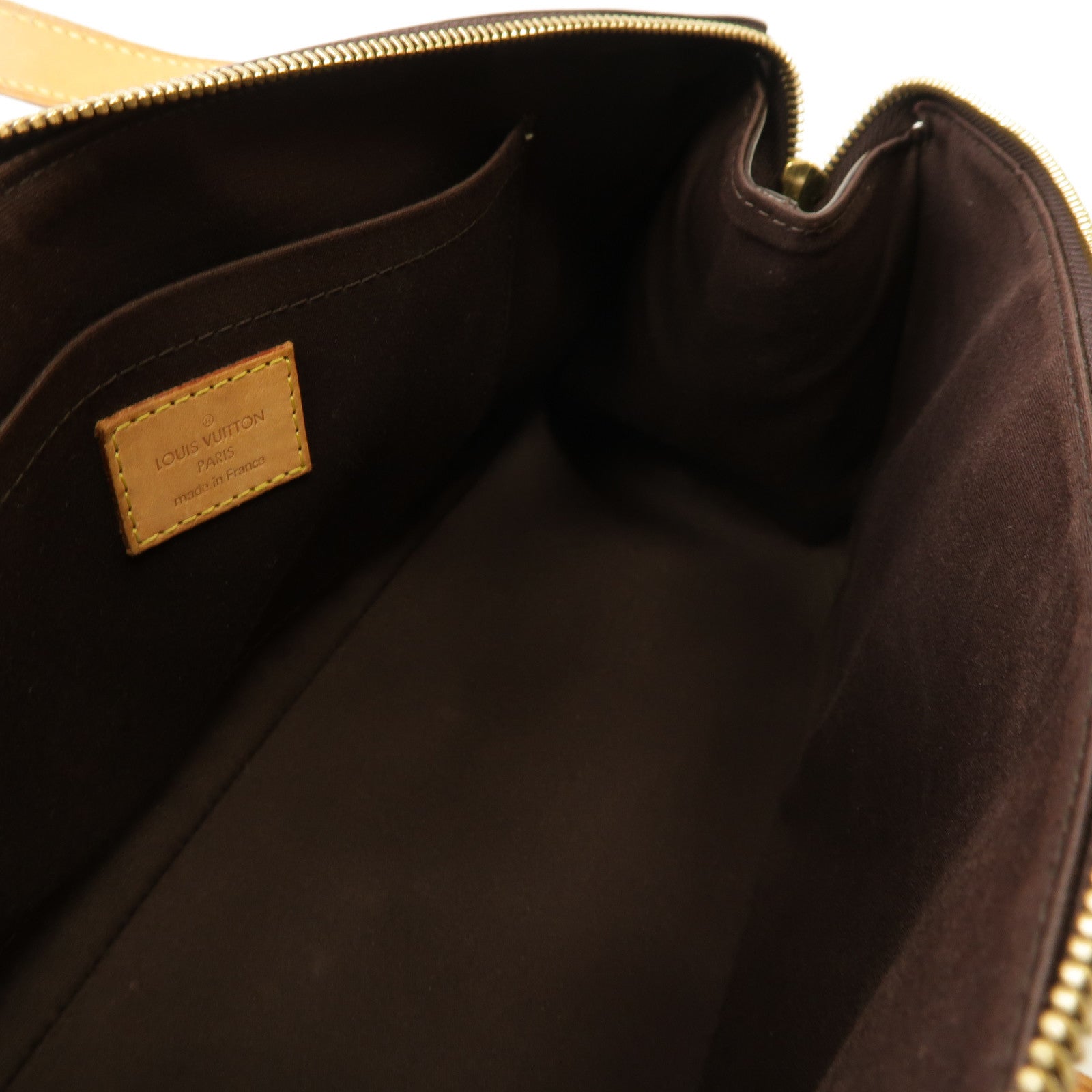 LOUIS VUITTON Monogram Vernis Rosewood Avenue金扣肩背袋酒紅色