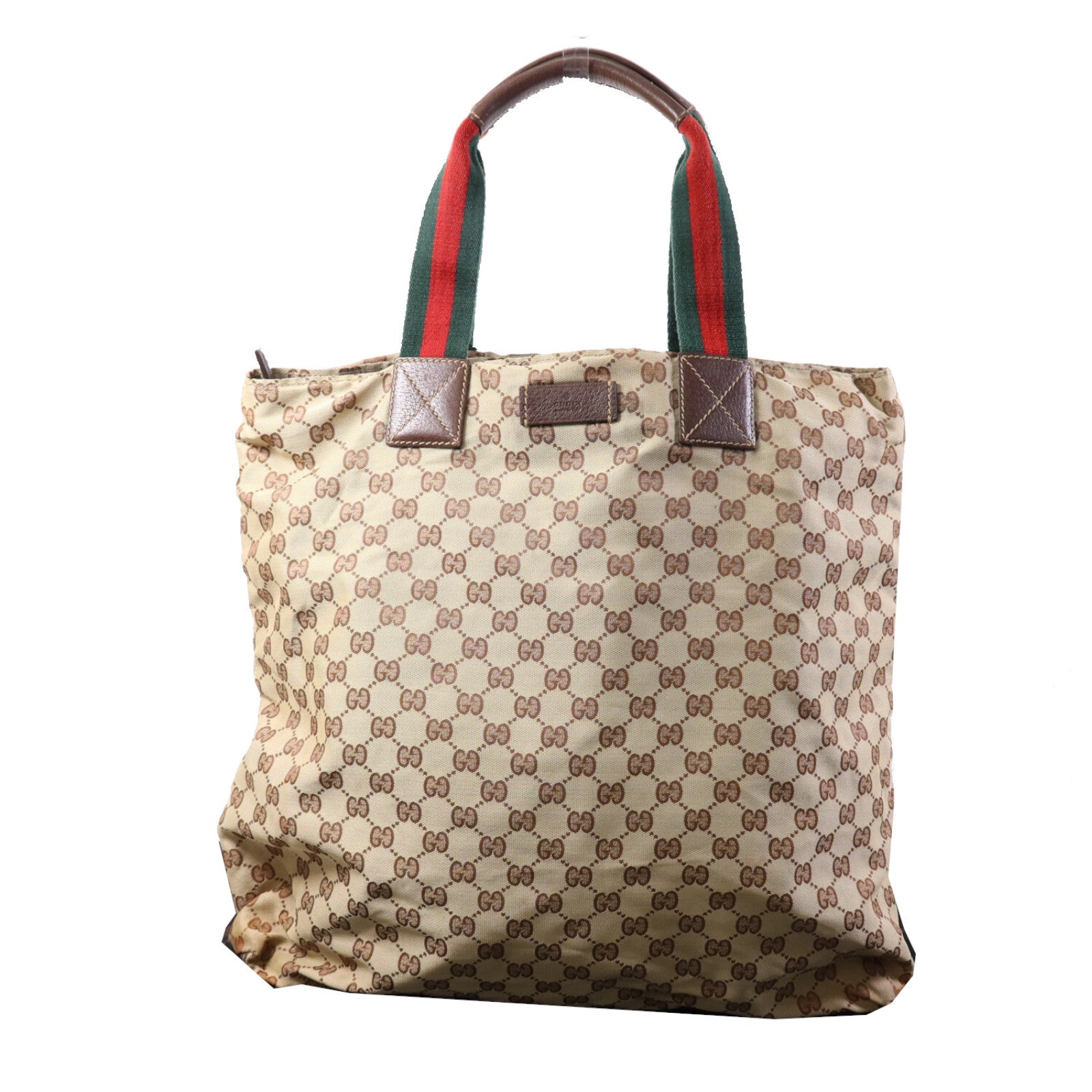GUCCI 帆布Tote Bag銀扣手挽袋
