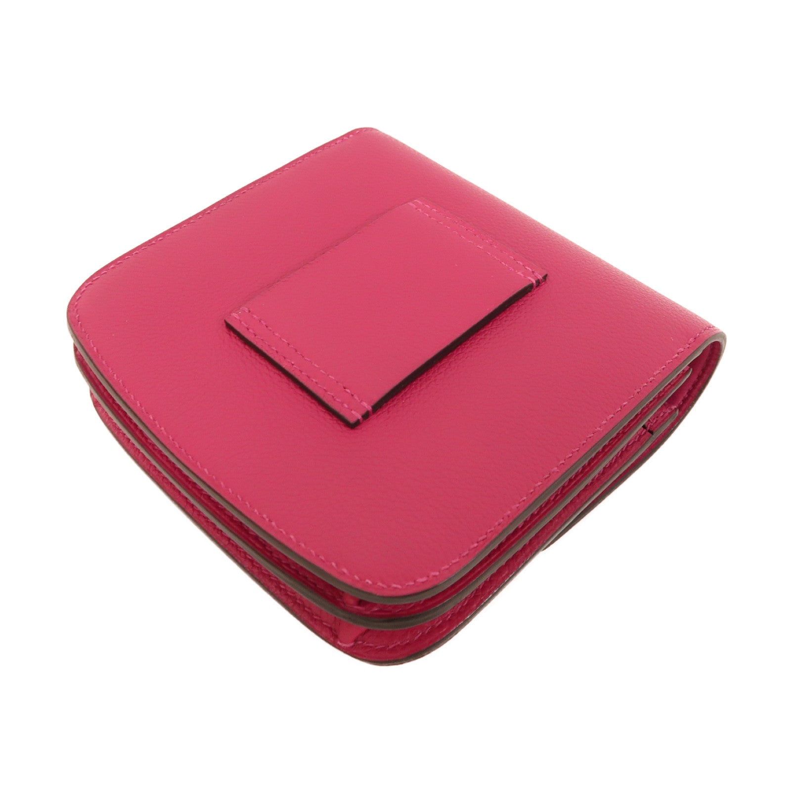 HERMES 【激減優惠】Evercolor皮革Wallet 2002銀扣錢包紫色