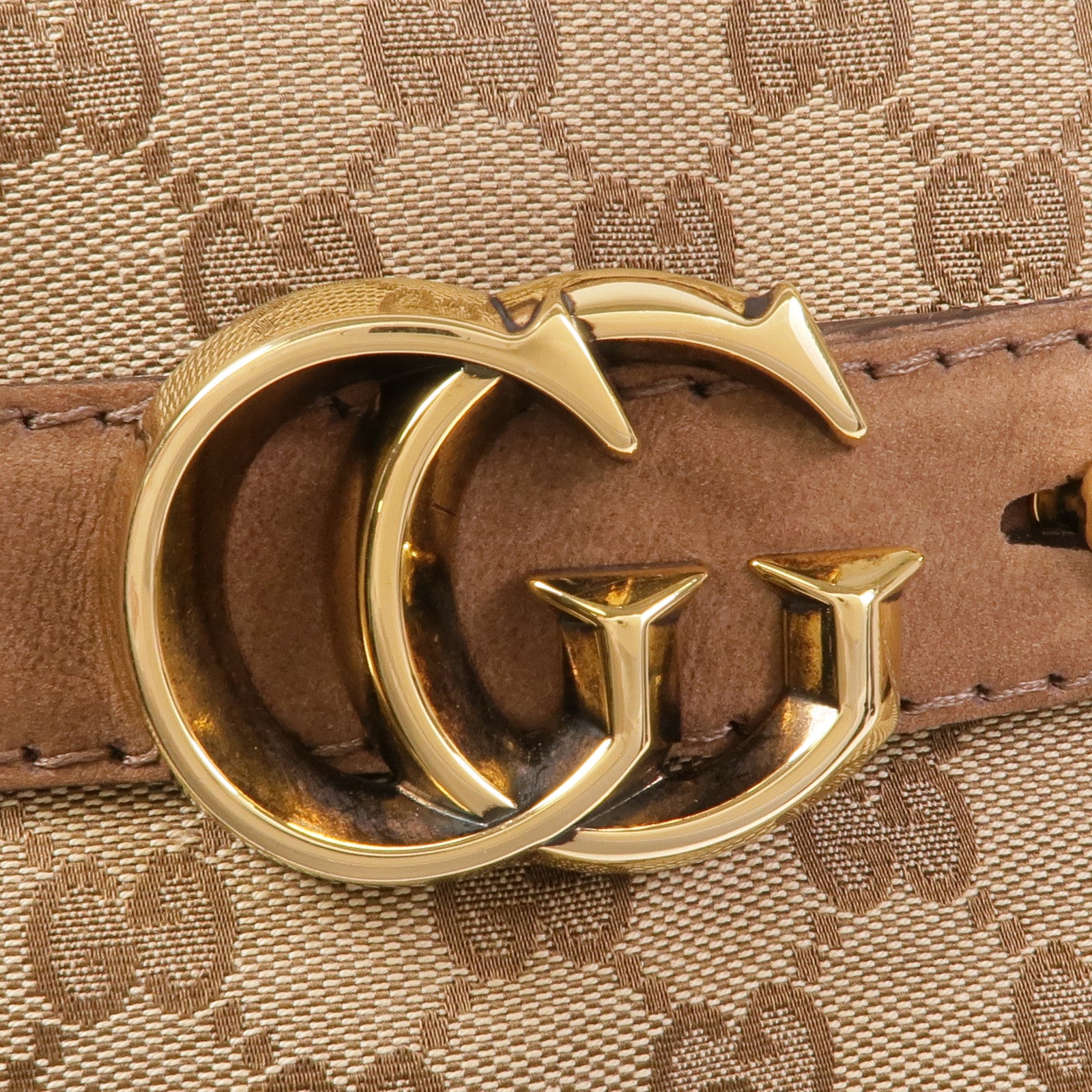 GUCCI 帆布Hand Bag金扣手挽袋