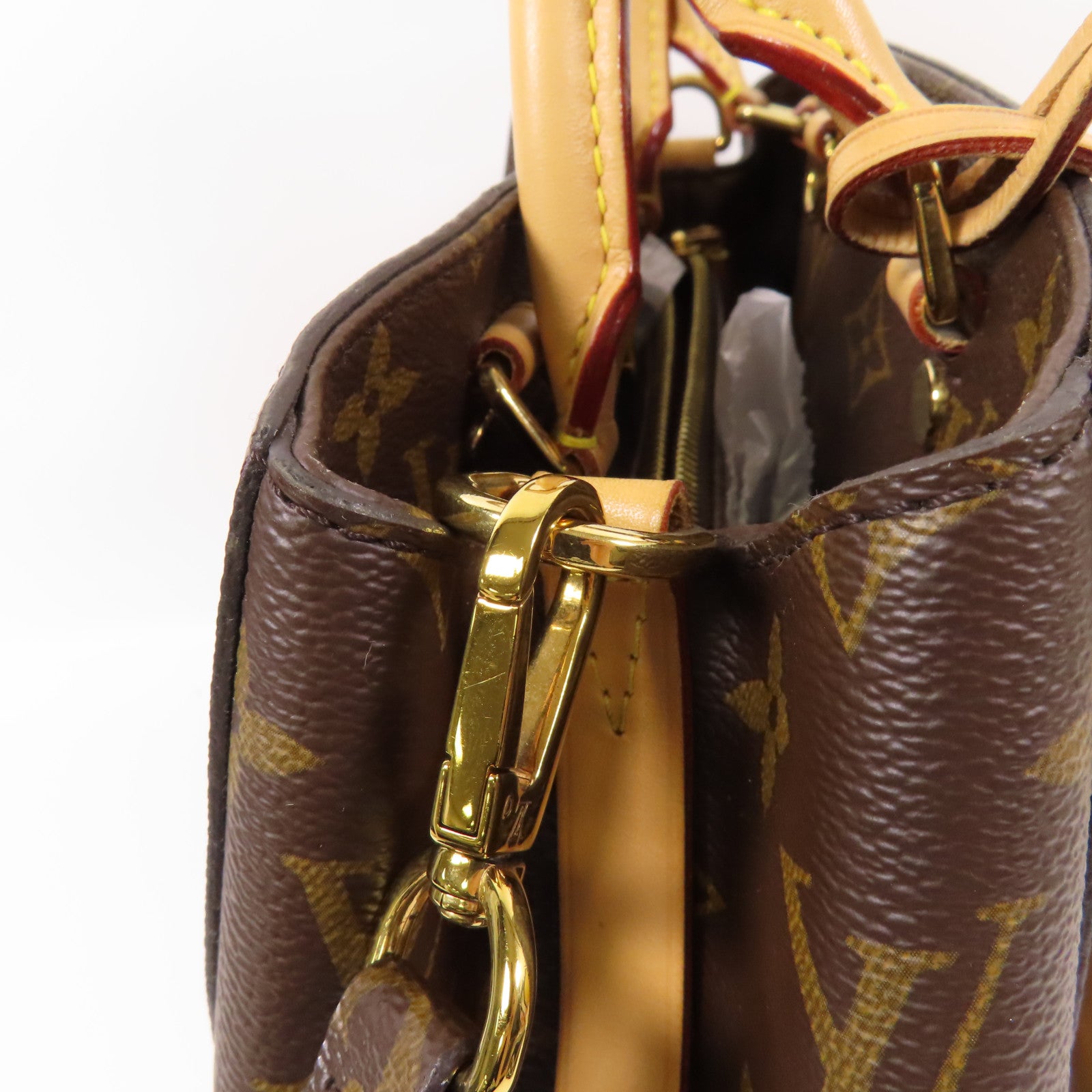 LOUIS VUITTON Monogram Montaigne MM金扣手挽肩背兩用袋