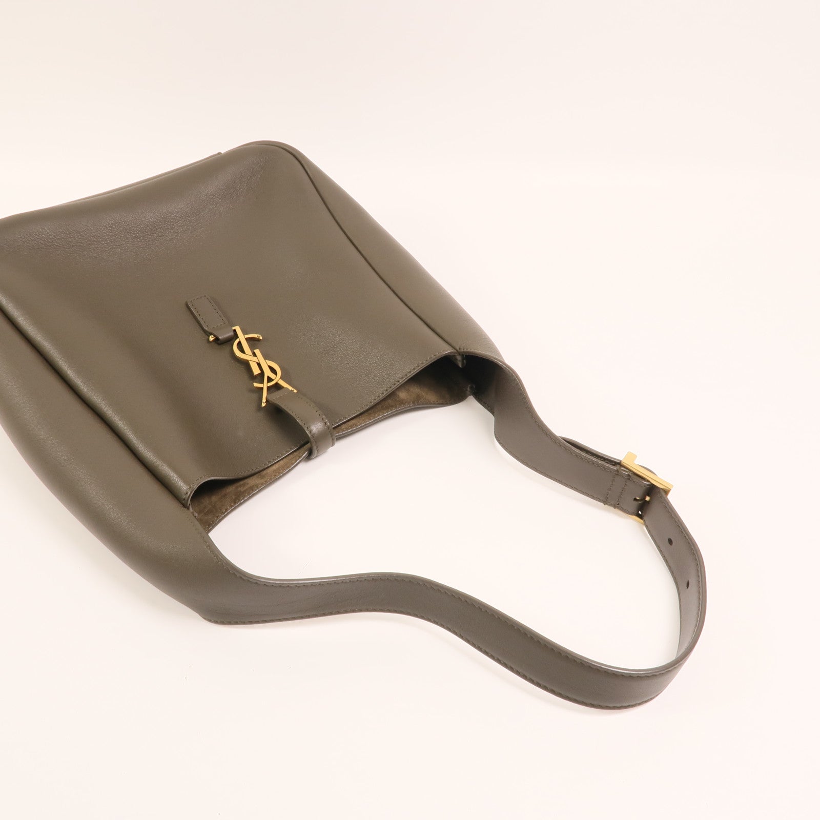 SAINT LAURENT 牛皮皮革Hobo Small金扣手挽袋