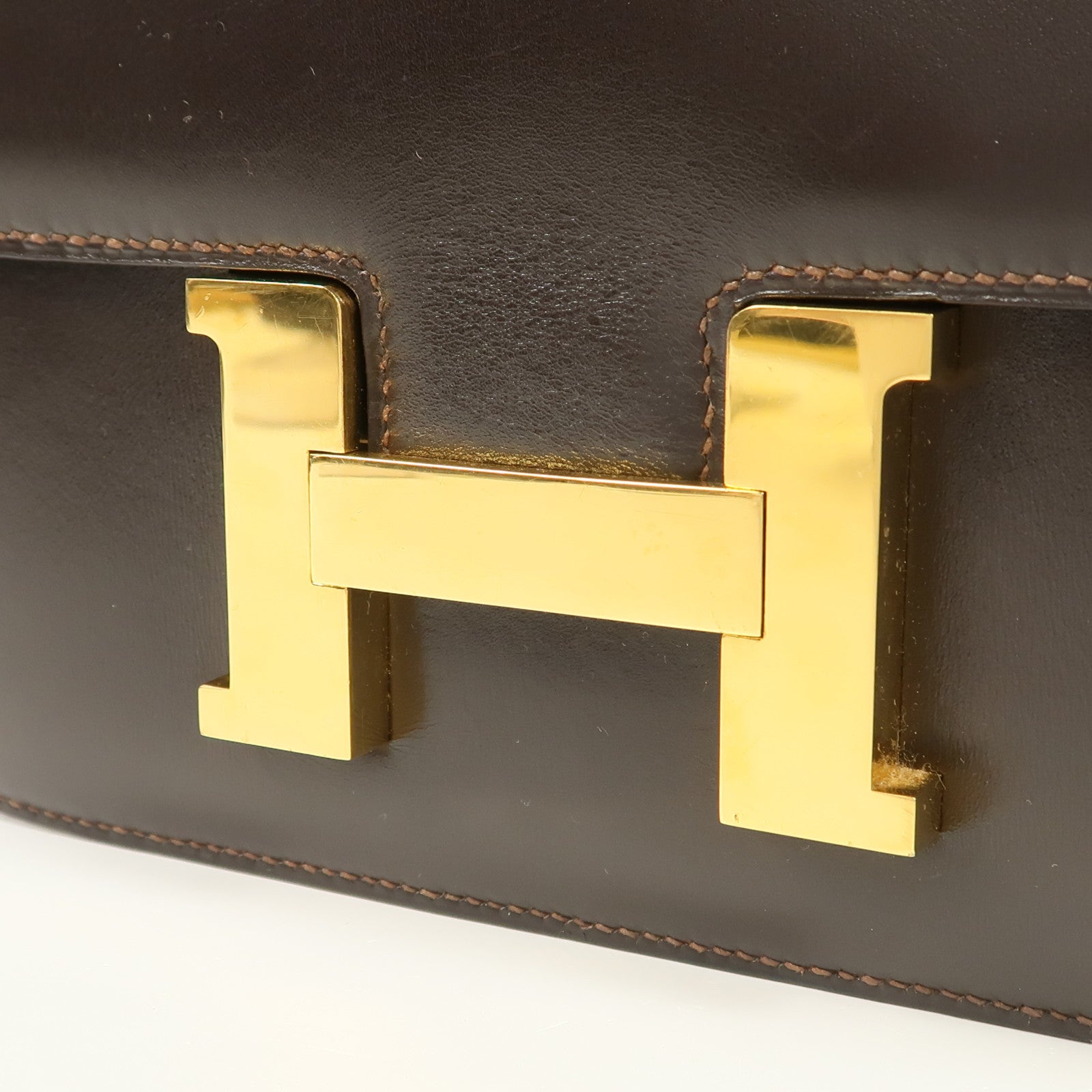 HERMES Box Calf皮革Constance 23金扣肩背袋