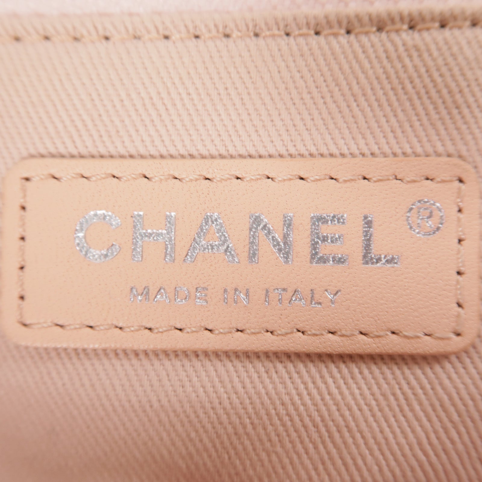 CHANEL 帆布Totebag銀扣手挽肩背兩用袋