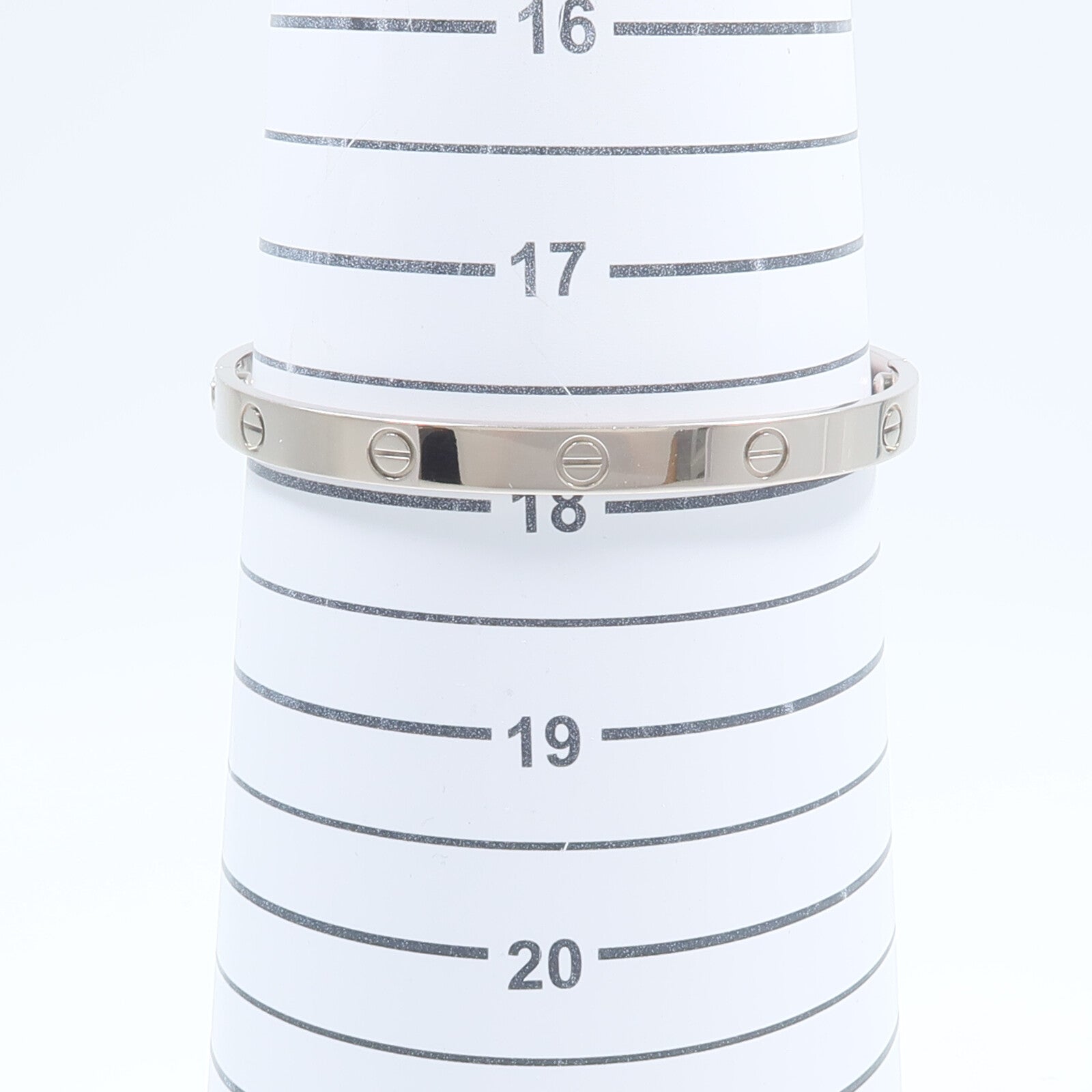 CARTIER 18K白金Love Bangle手鐲