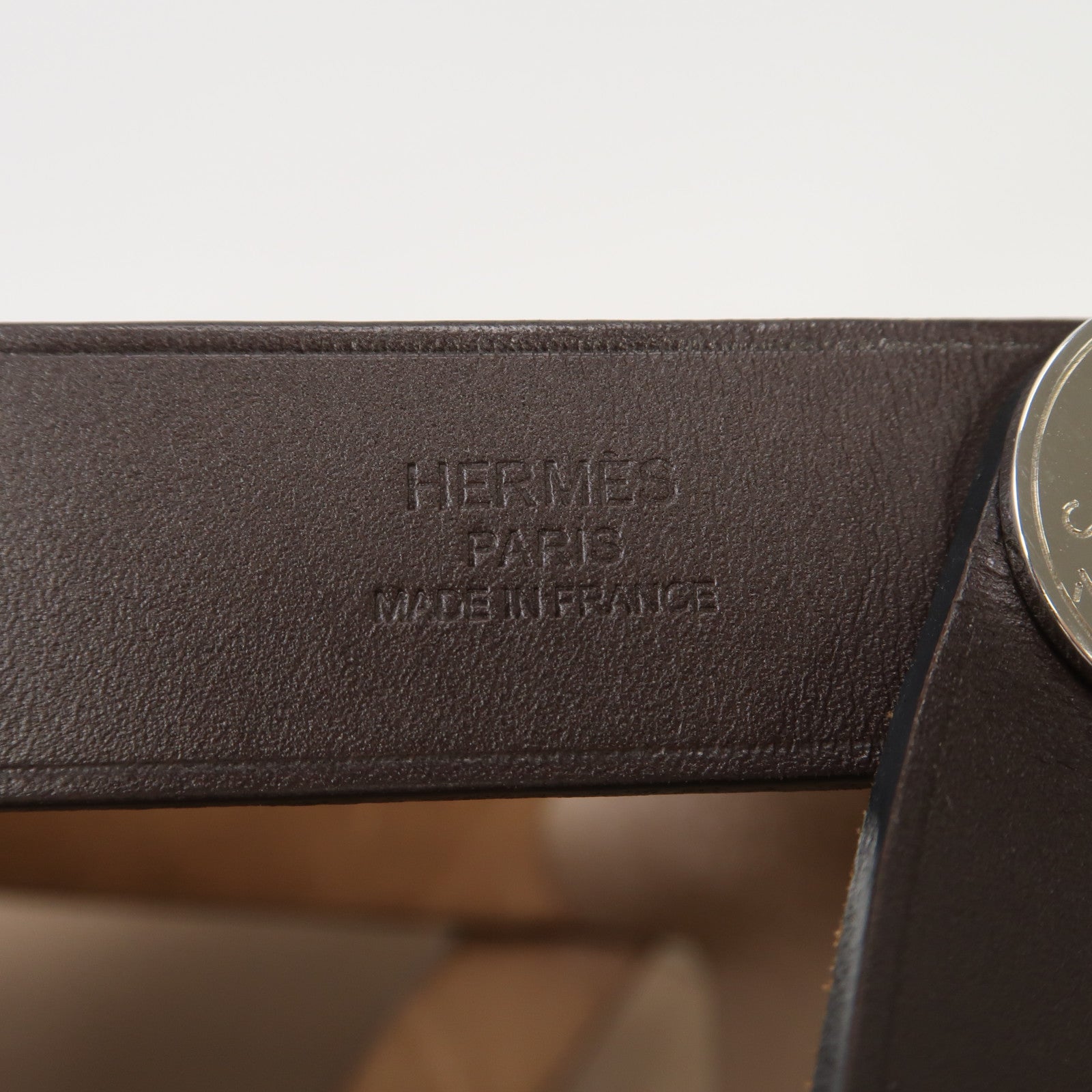 HERMES 【清倉大減價】Toile H帆布Cabag銀扣手挽肩背兩用袋大象灰色
