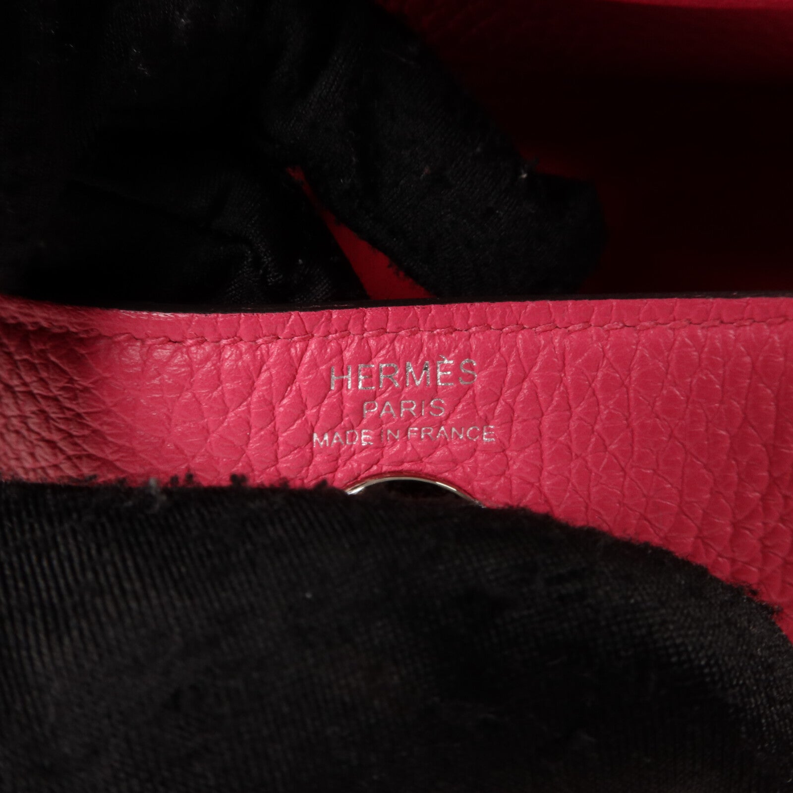HERMES Clemence皮革Mini Lindy手挽肩背兩用袋Rose Mexico