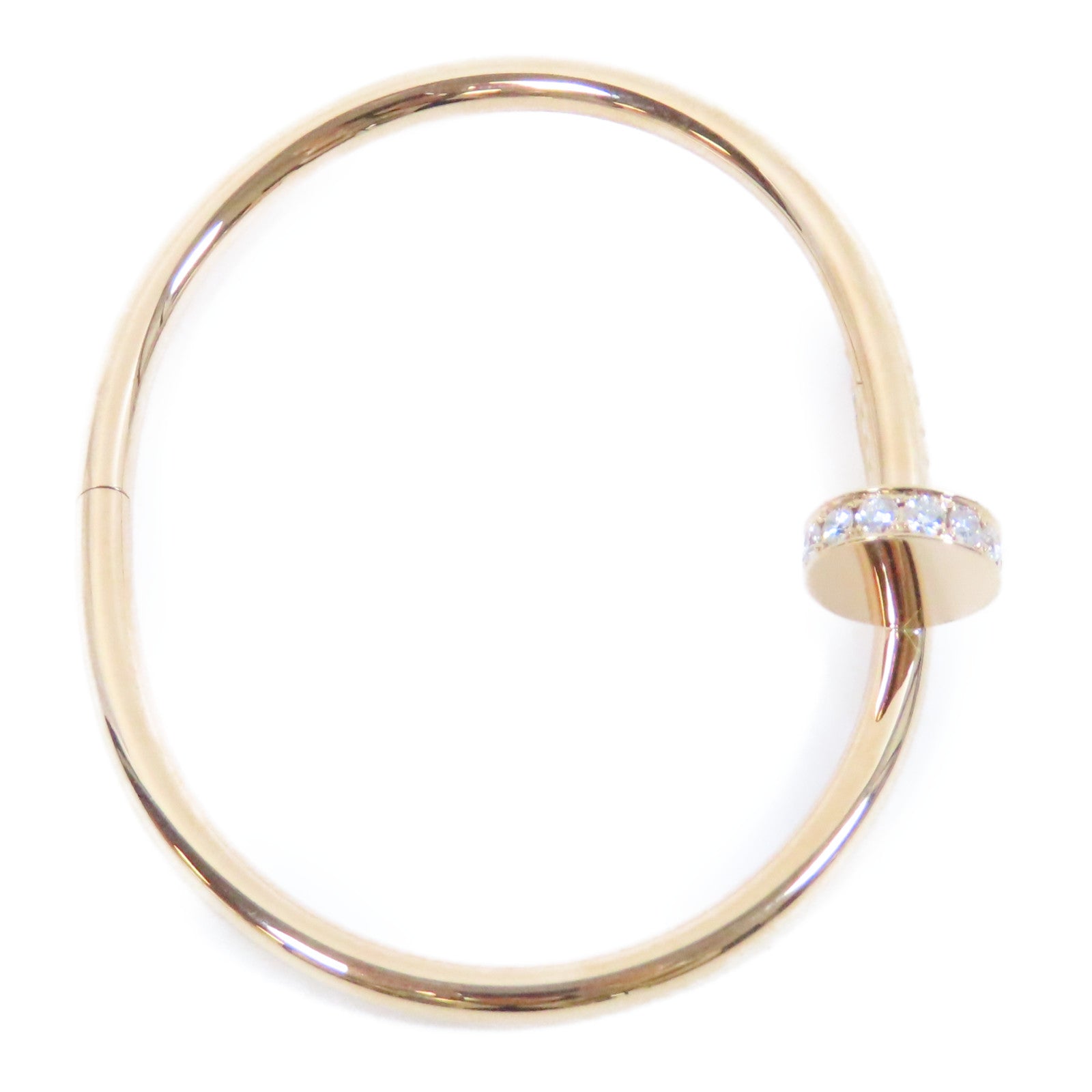 CARTIER 【激減優惠】18K玫瑰金Juste Un Clou Bracelet鑽石手鐲Cartier#15