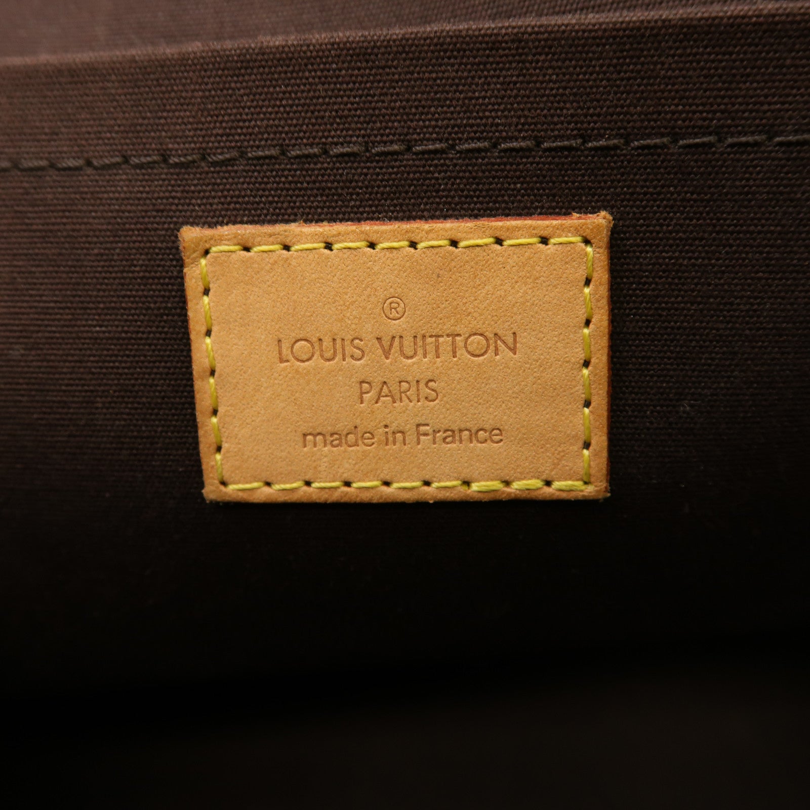 LOUIS VUITTON Monogram Vernis Rosewood Avenue金扣肩背袋酒紅色