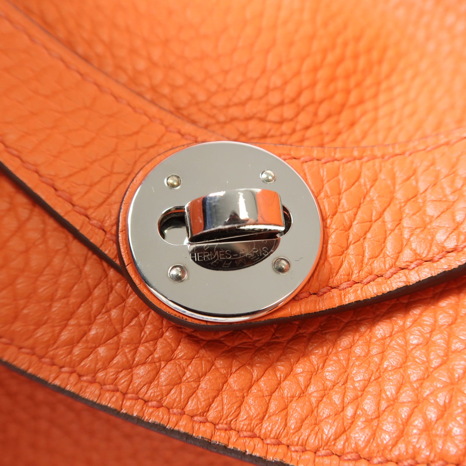 HERMES Clemence皮革Lindy 30銀扣手挽肩背兩用袋