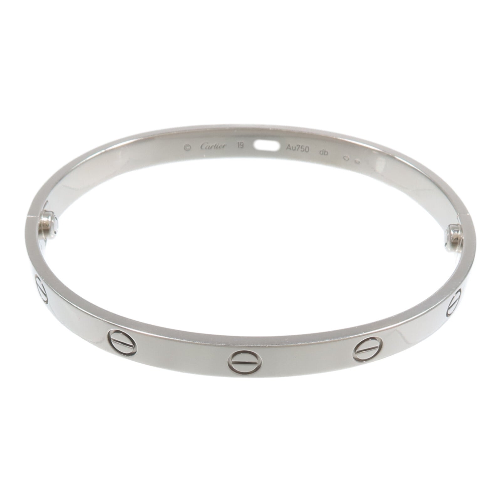 CARTIER 18K白金Love Bangle手鐲