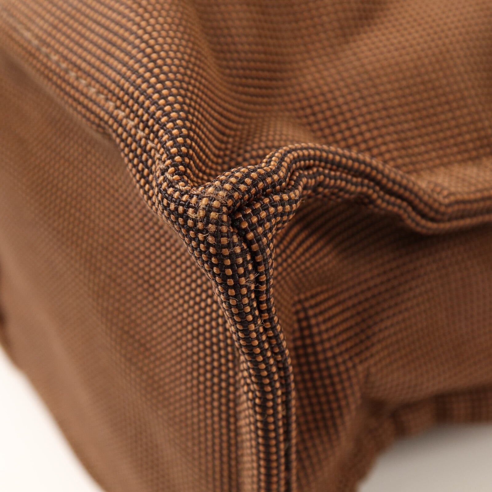 HERMES 帆布Her Line MM銀扣手挽袋Brown