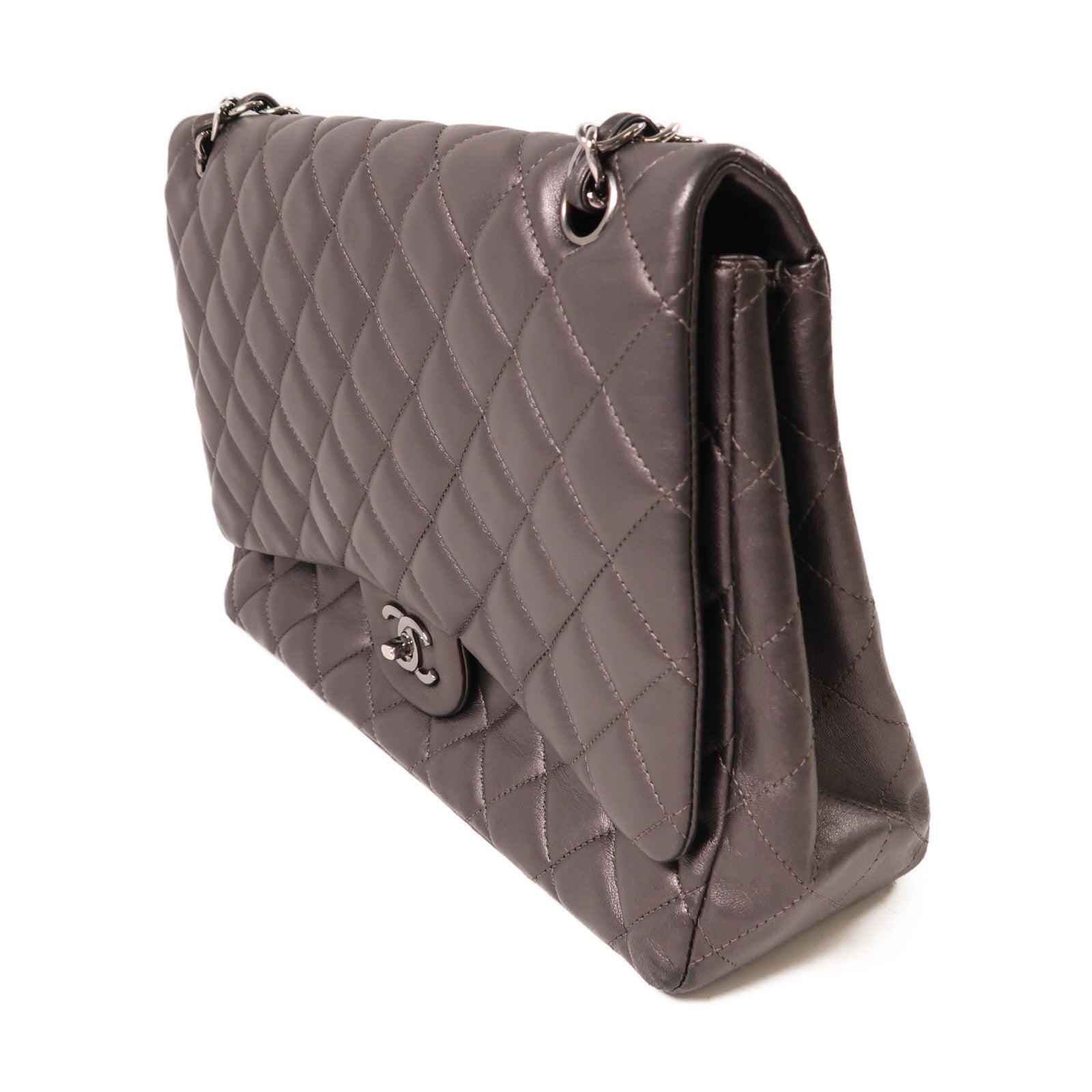 CHANEL CC SHW Large Classic Chain Shoulder Bag A58600 Leather Black