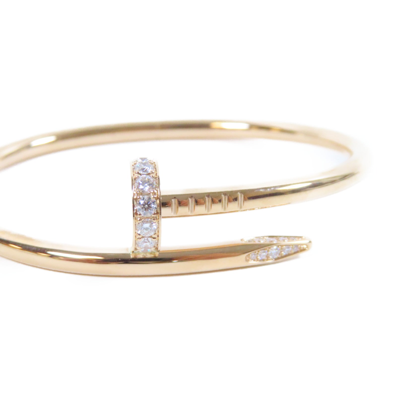 CARTIER 【激減優惠】18K玫瑰金Juste Un Clou Bracelet鑽石手鐲Cartier#15