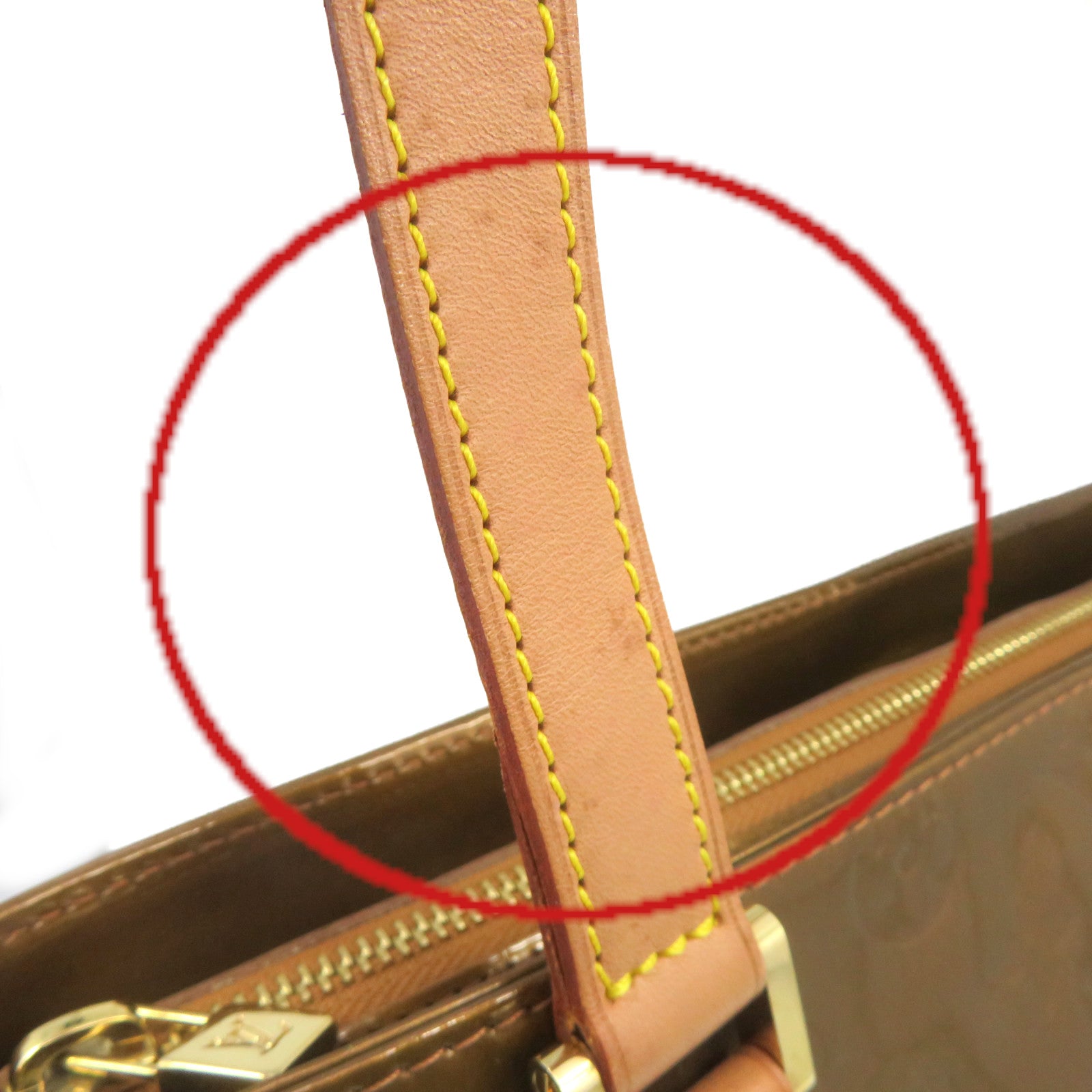 LOUIS VUITTON 【激減優惠】Vernis Houston PM Tote Bag肩背袋金啡色