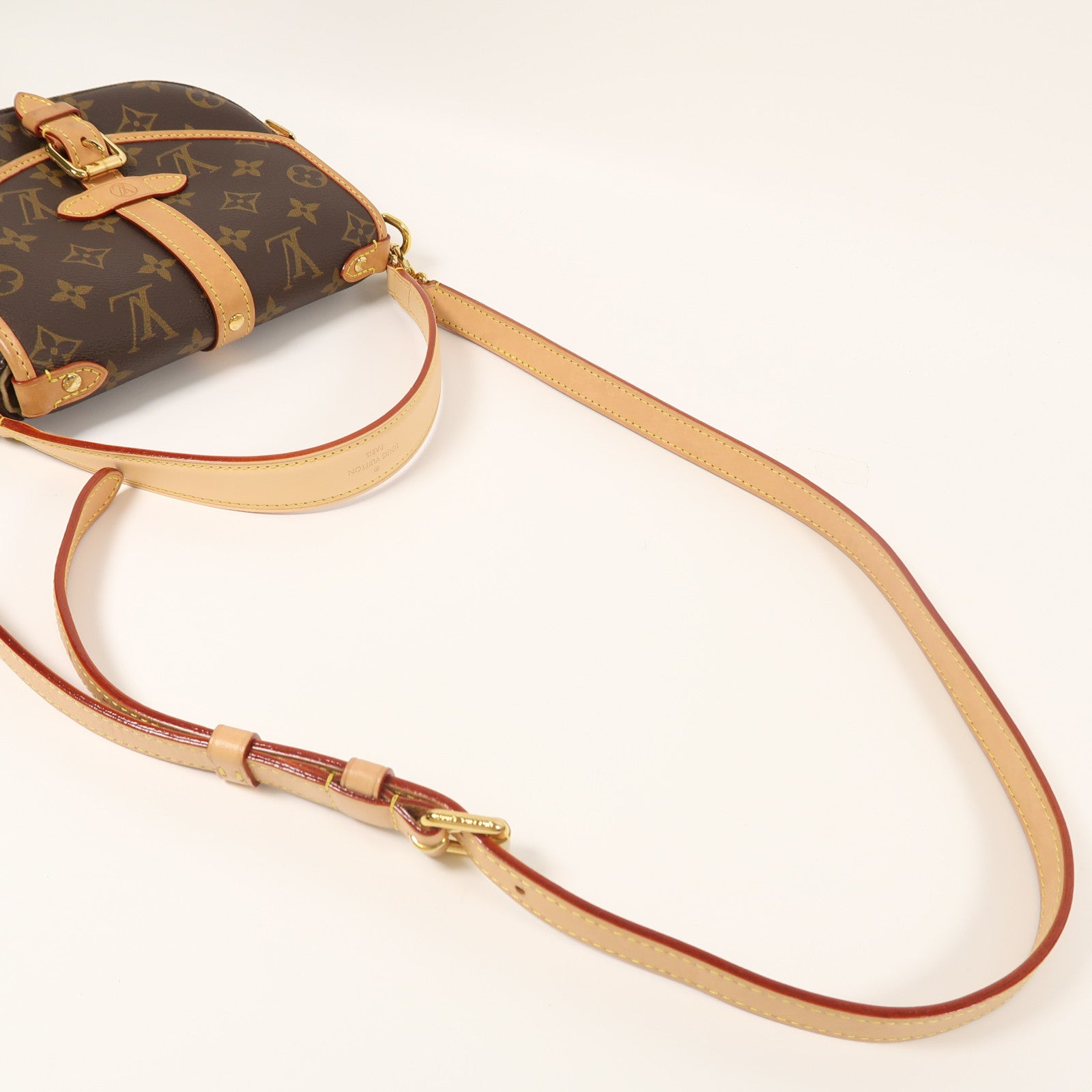 LOUIS VUITTON Monogram Saumur BB金扣手挽肩背兩用袋啡色